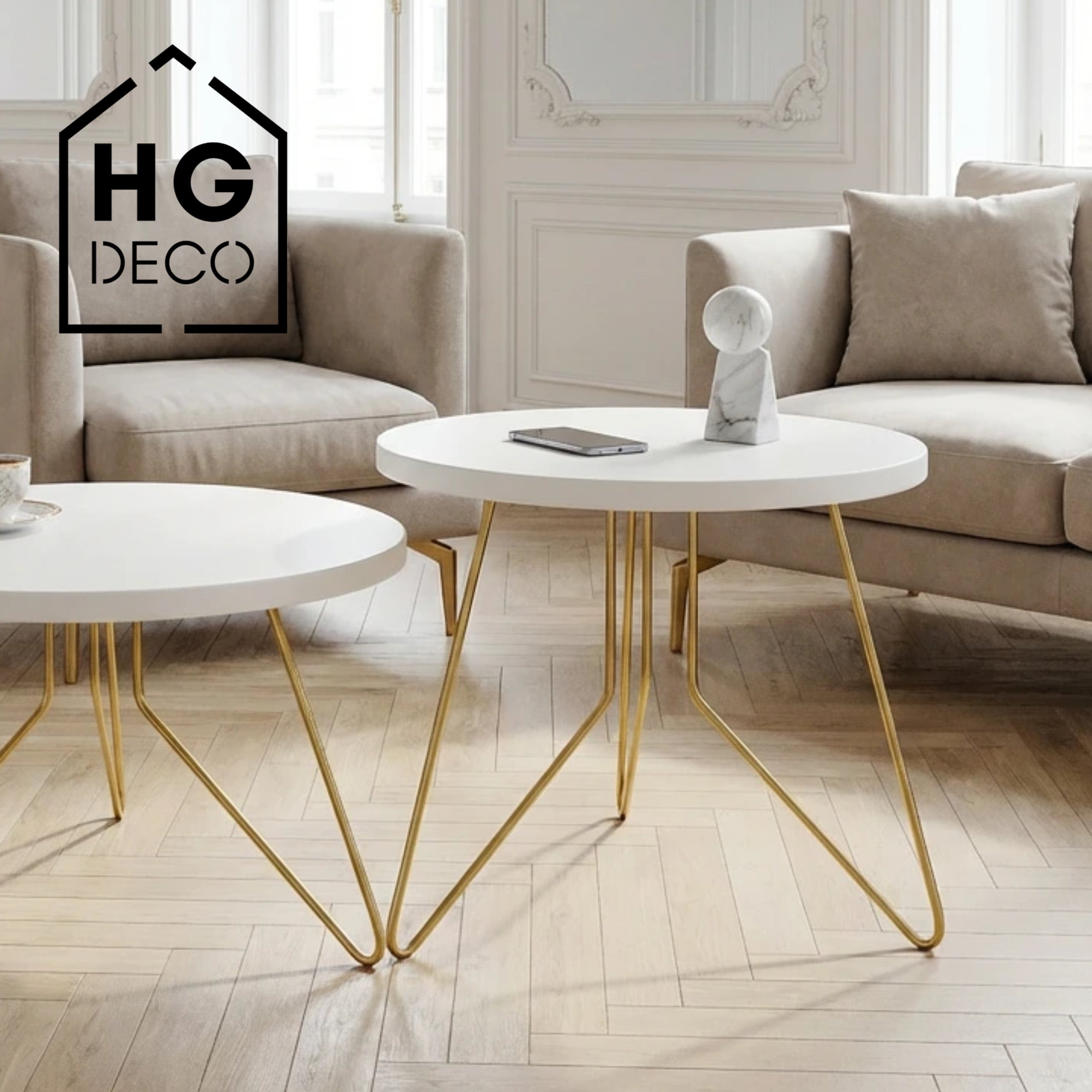 Noga meblowa do stolika kawowego FIN 50 złota HGDECO