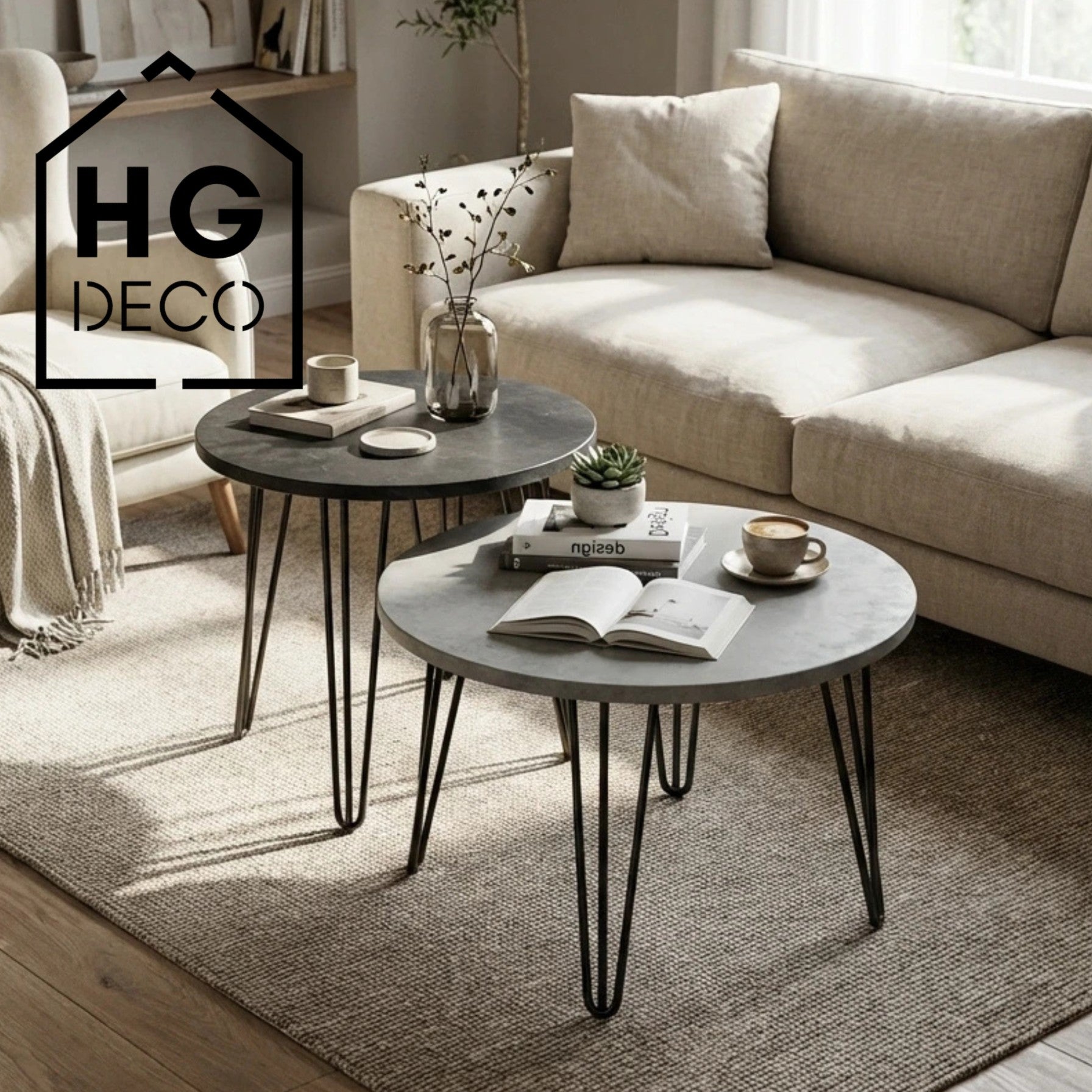 Noga do stolika kawowego TL45 czarny HGDECO