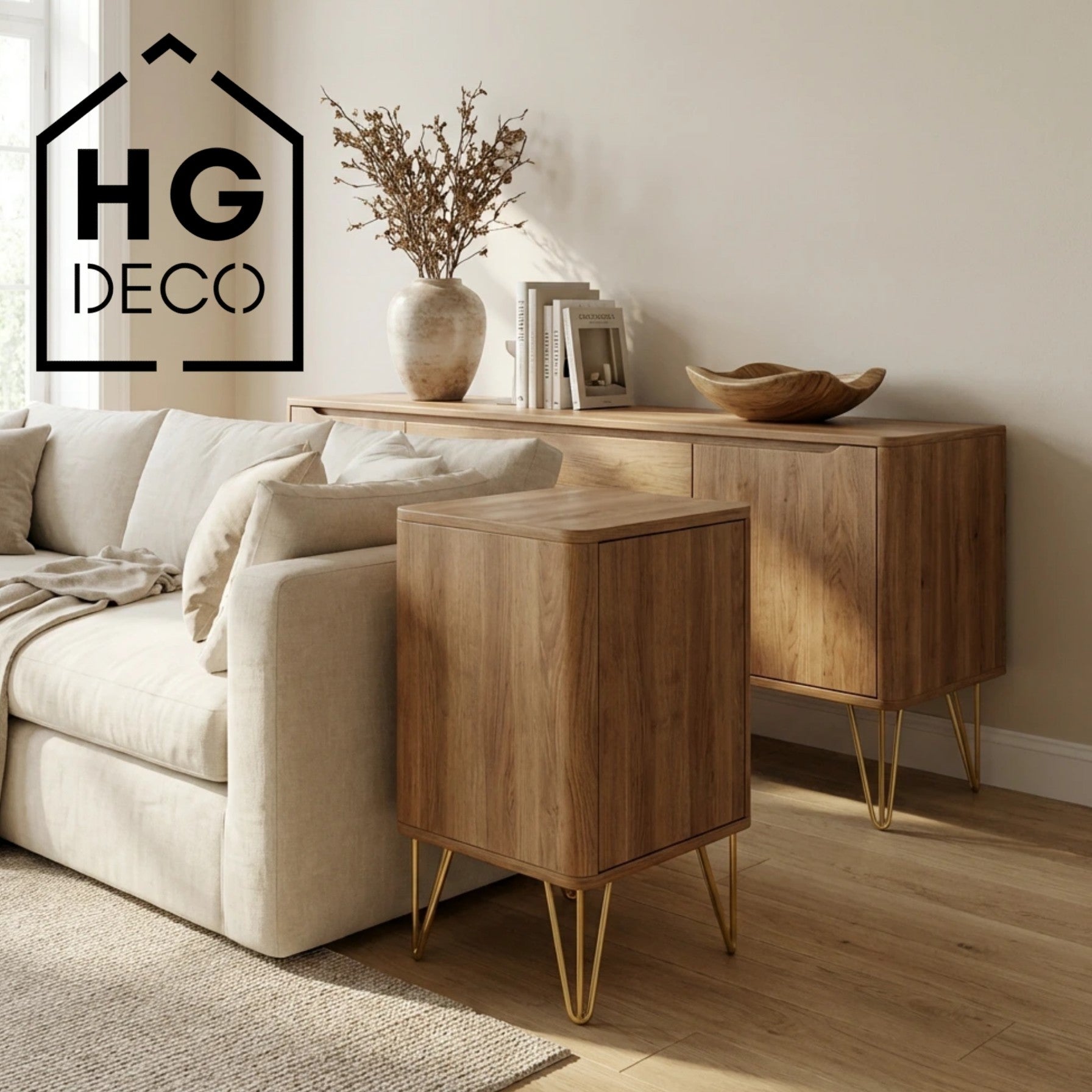 Noga meblowa do szafki pufy TL20 złoty HGDECO (WW)