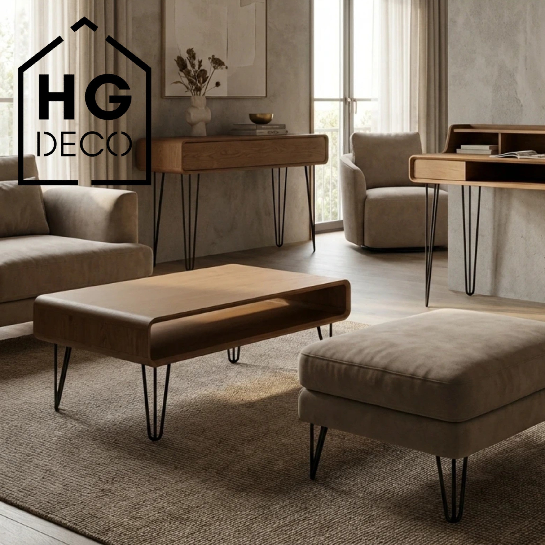 Noga meblowa do szafki pufy TL25 czarny HGDECO