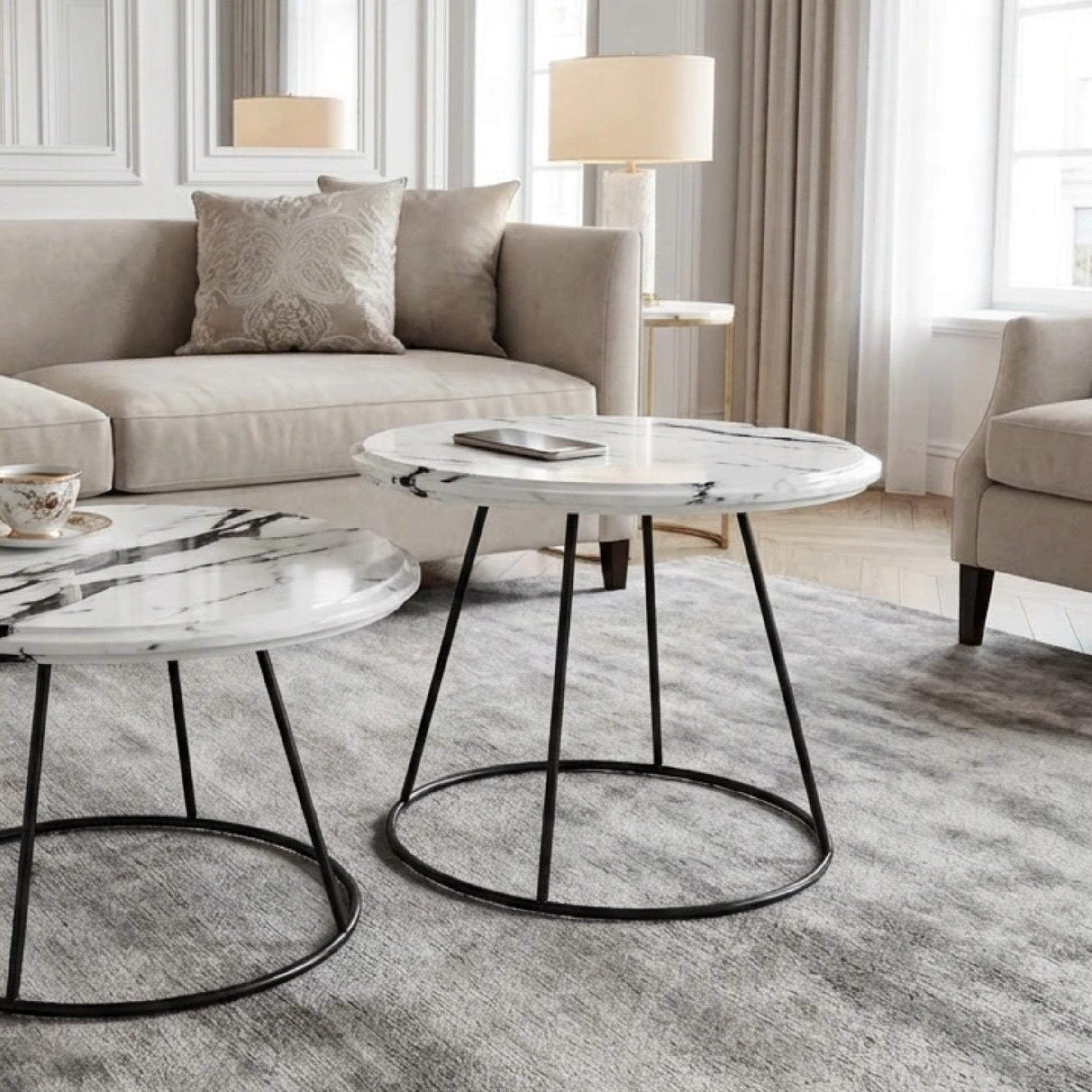 RING 40 cm black coffee table frame HGDECO