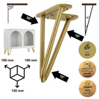 Noga meblowa do komody fotela TL15 złoty HGDECO