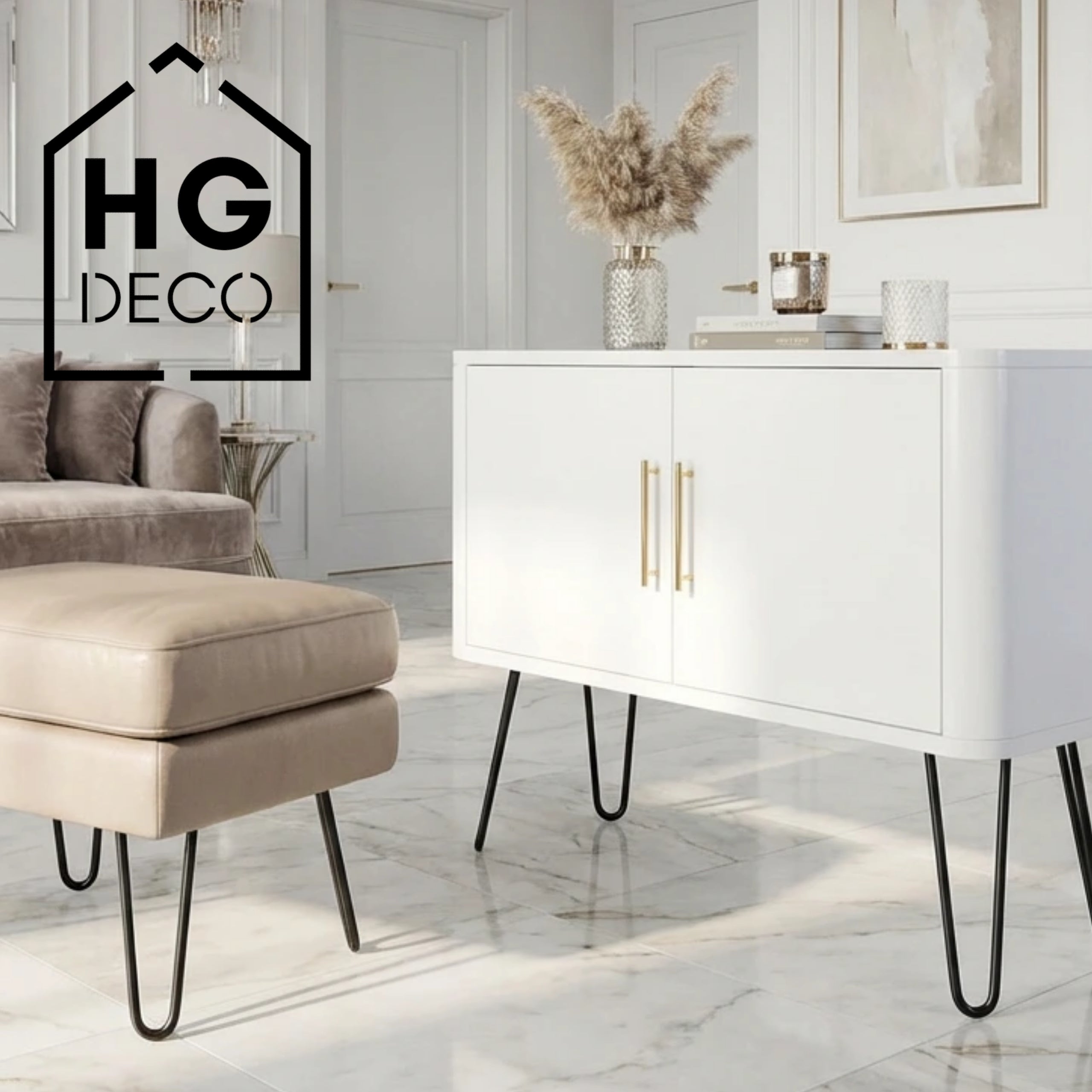 Noga do szafki komody pufy DP25 czarny HGDECO