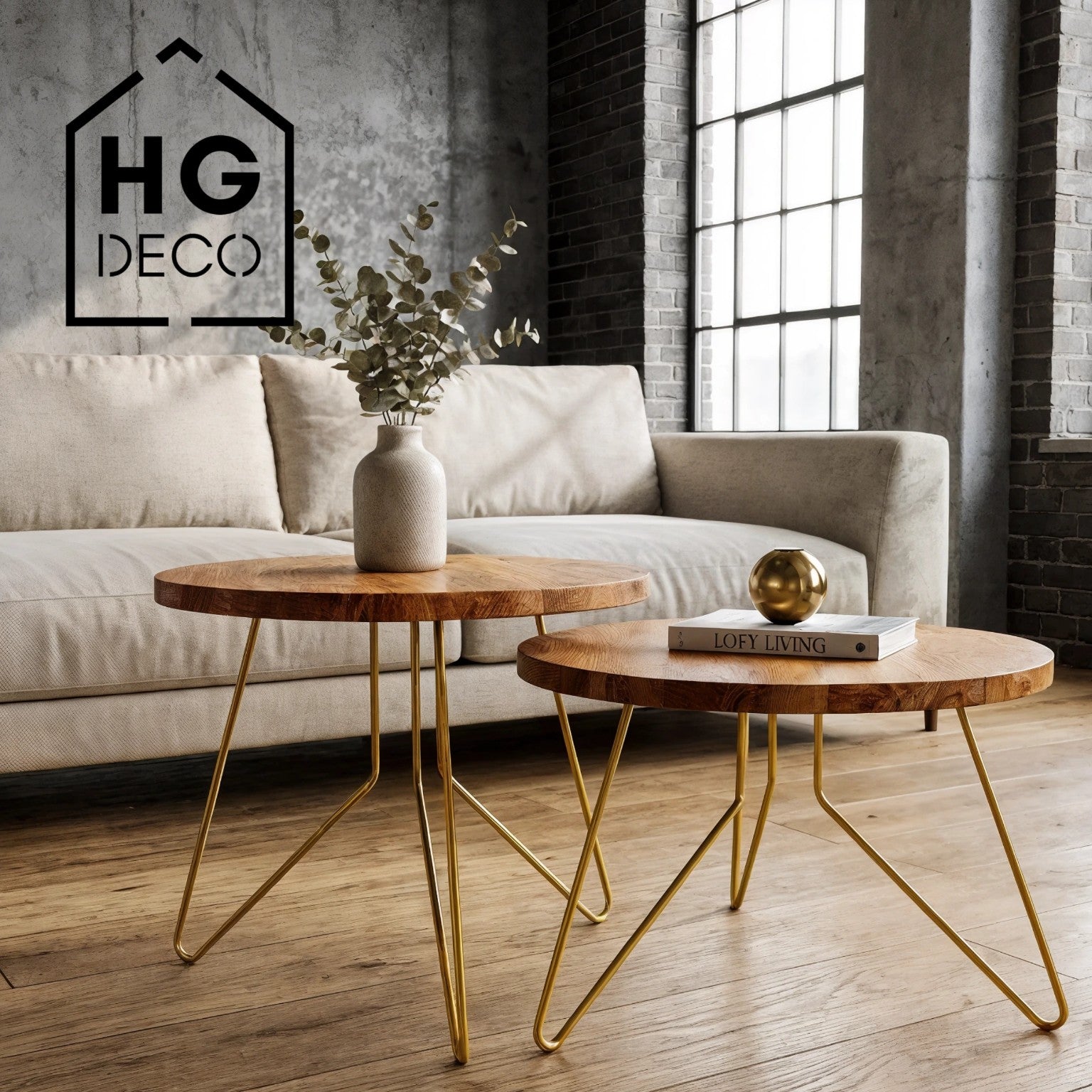 FIN 50 cm gold furniture legs for coffee table HGDECO