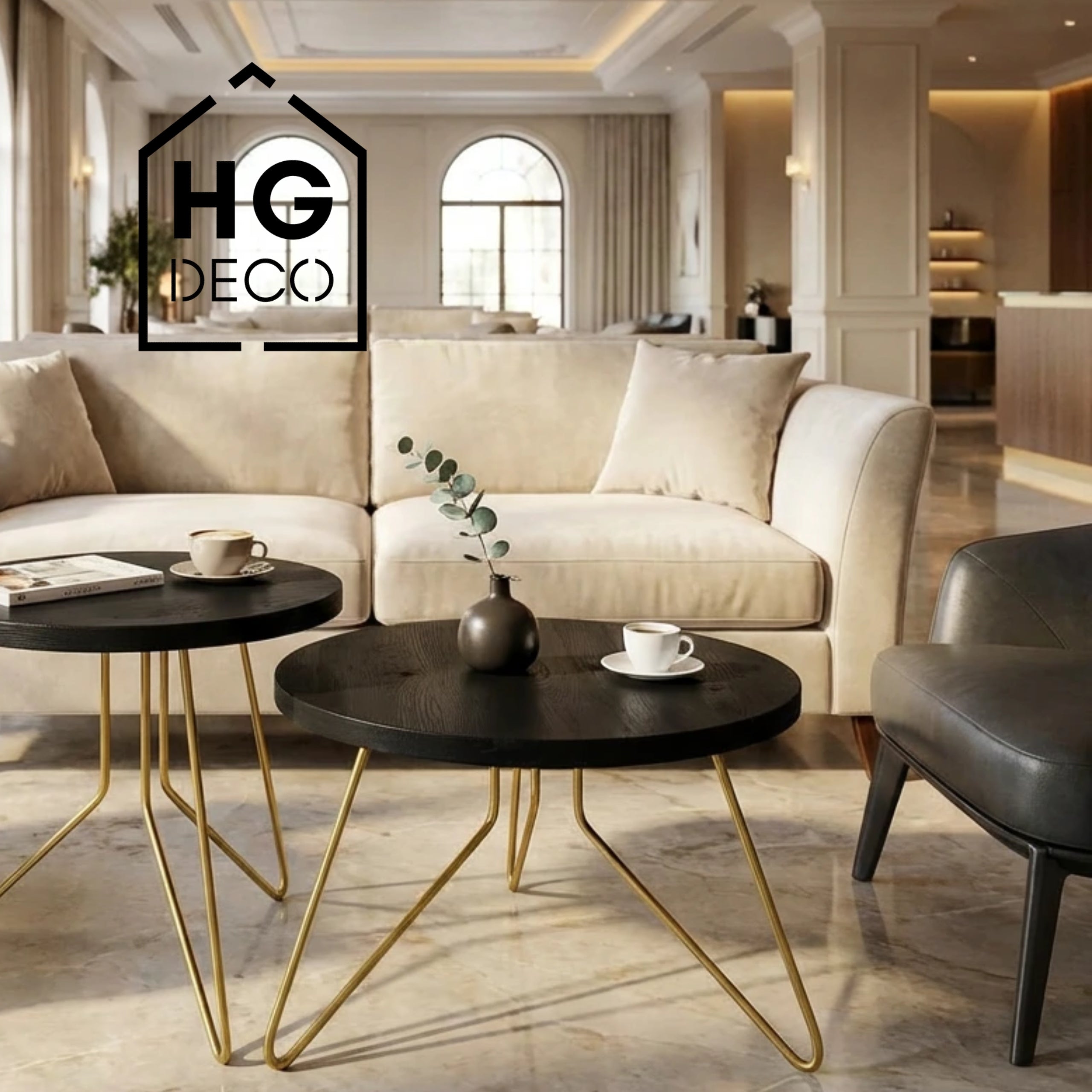 Noga meblowa do stolika kawowego FIN 40 złota HGDECO