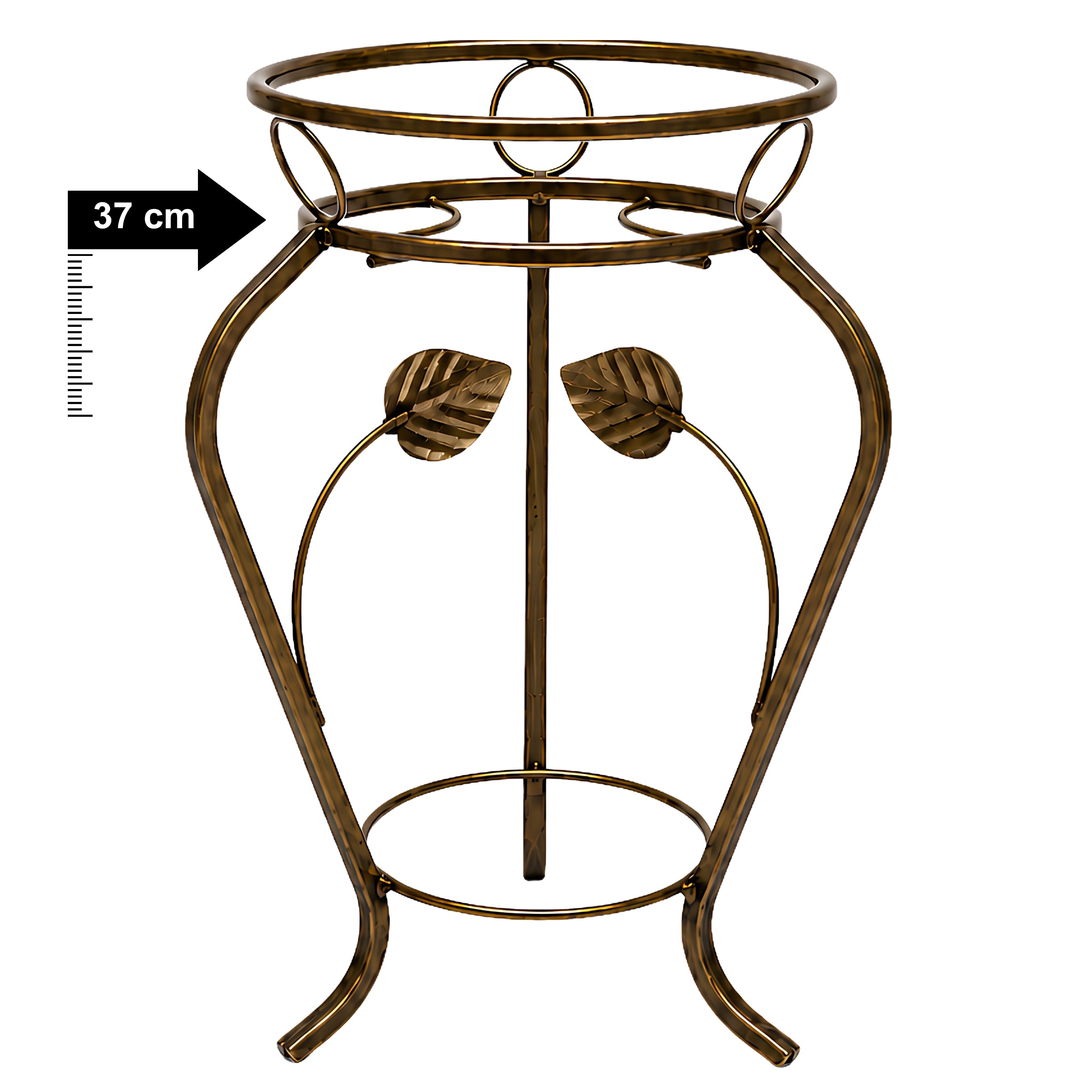 Kwietnik metalowy stojący do kwiatów FLORA 43 złota patyna HGDECO