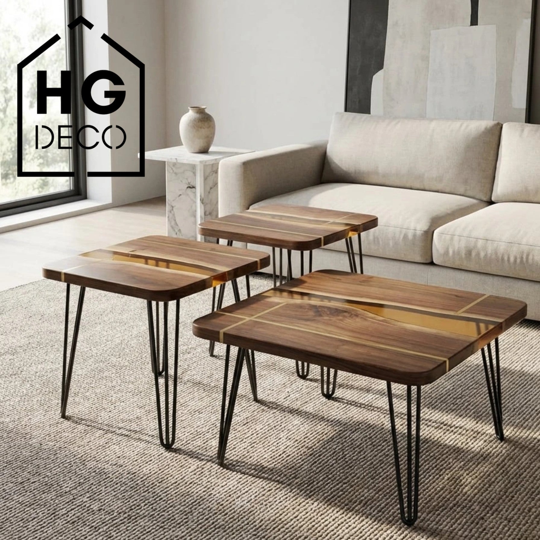 Noga do stolika kawowego TL40 czarny HGDECO