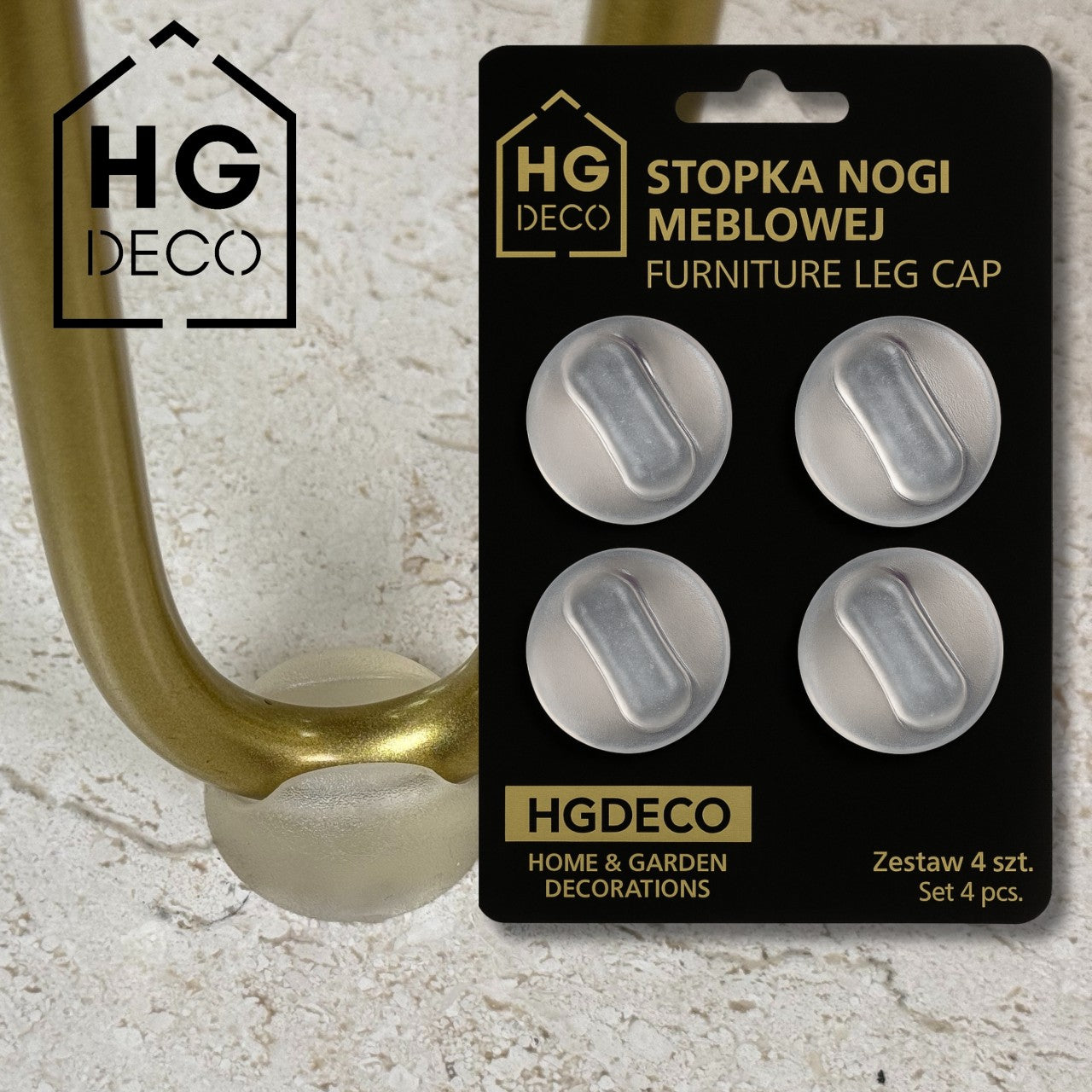 Set of clear furniture feet pads 4 pcs. HGDECO
