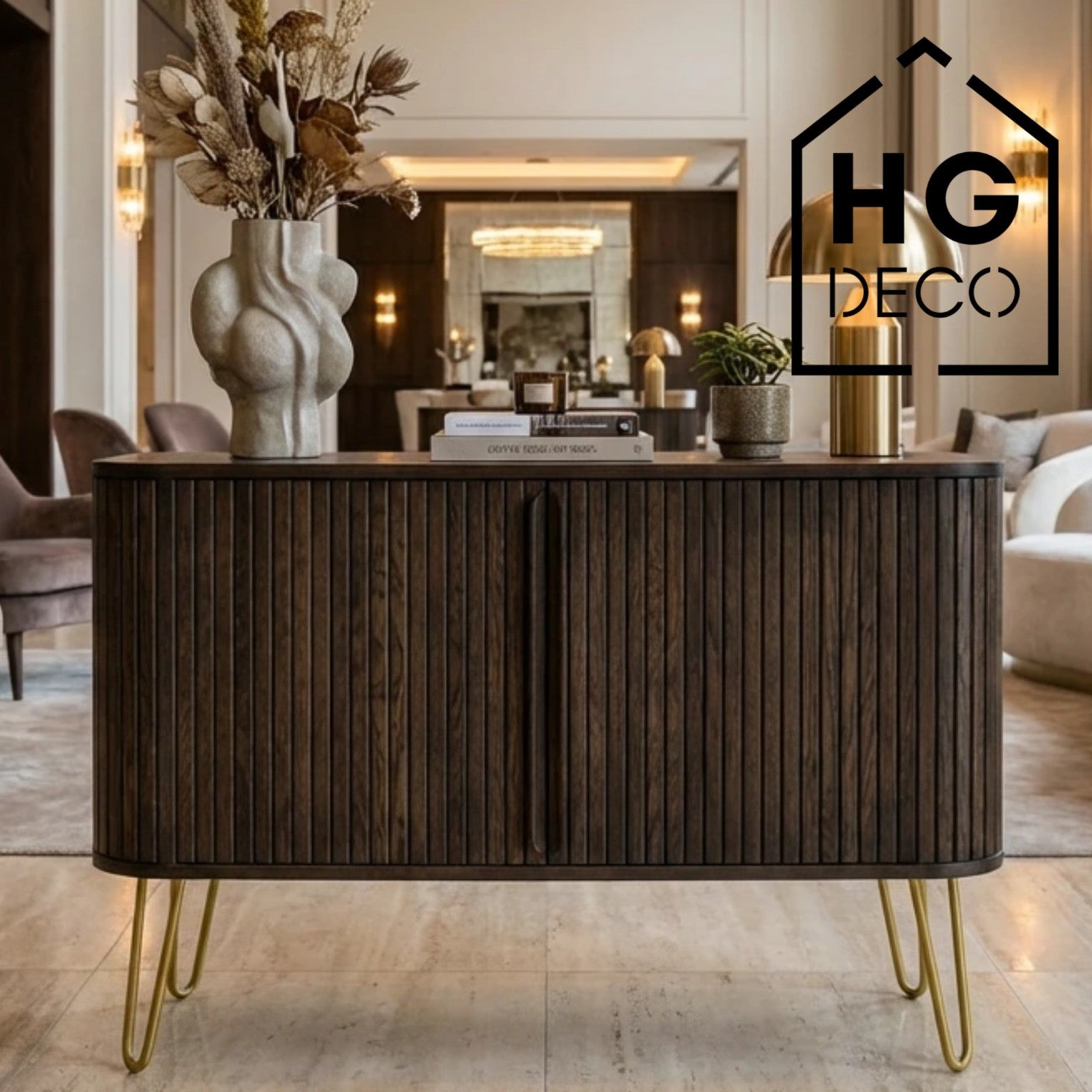 Leg for cabinet dresser ottoman DP25 gold HGDECO