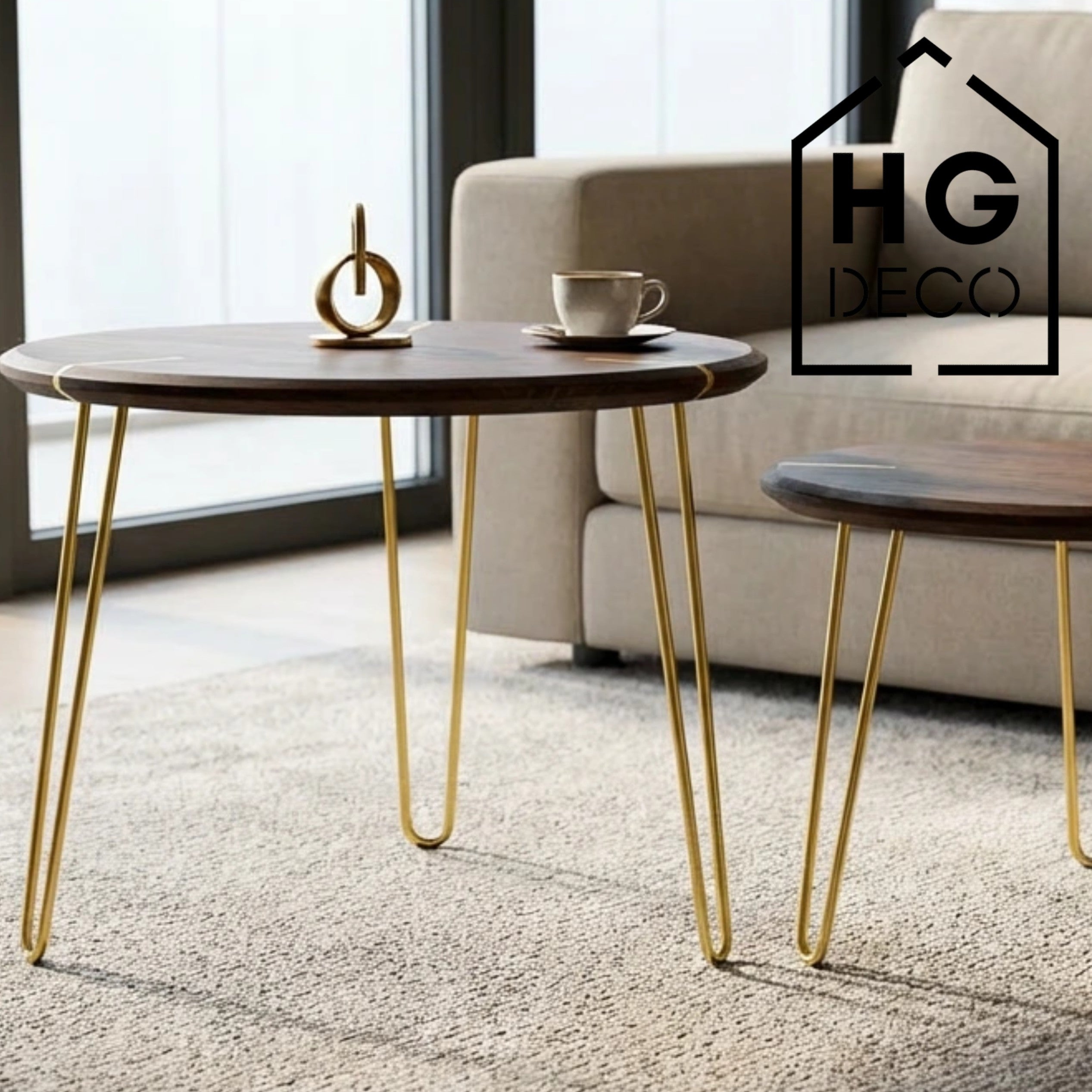 Noga do stolika kawowego ławy DP50 złoty HGDECO