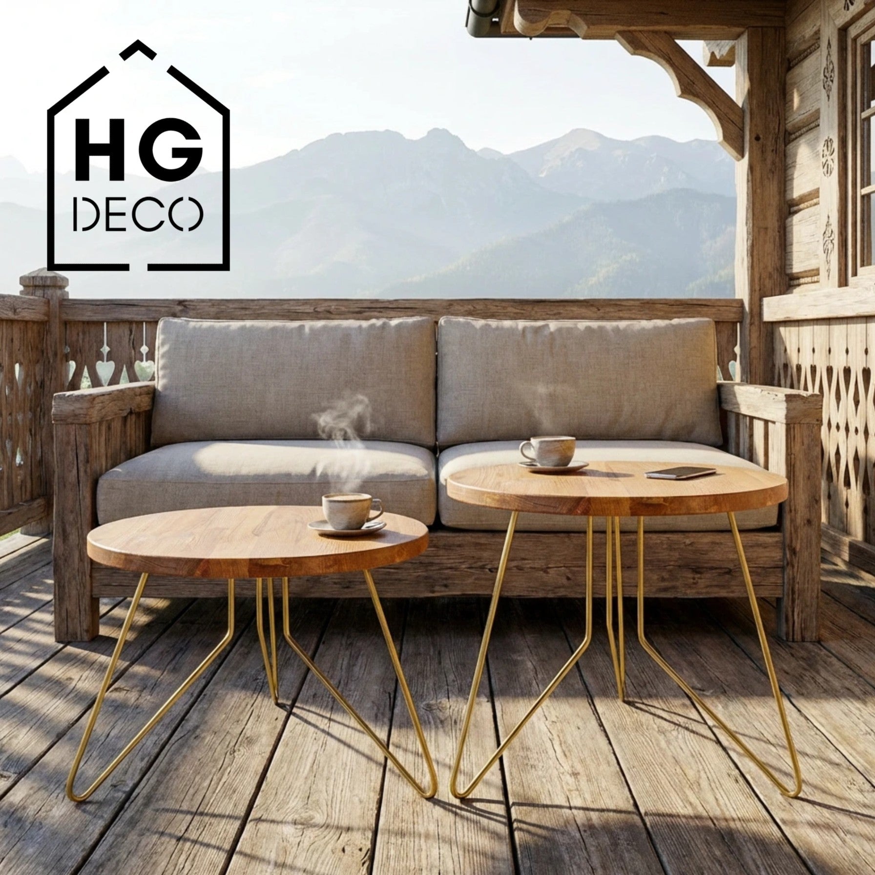 FIN 50 cm gold furniture legs for coffee table HGDECO