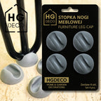 Set of furniture leg pads, grey, 4 pcs. HGDECO