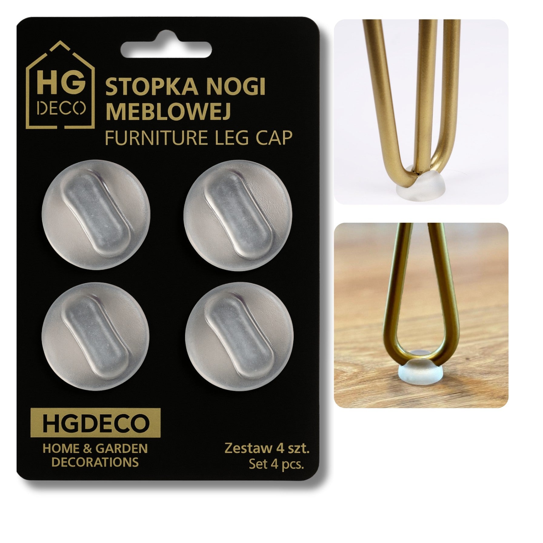 Set of clear furniture feet pads 4 pcs. HGDECO