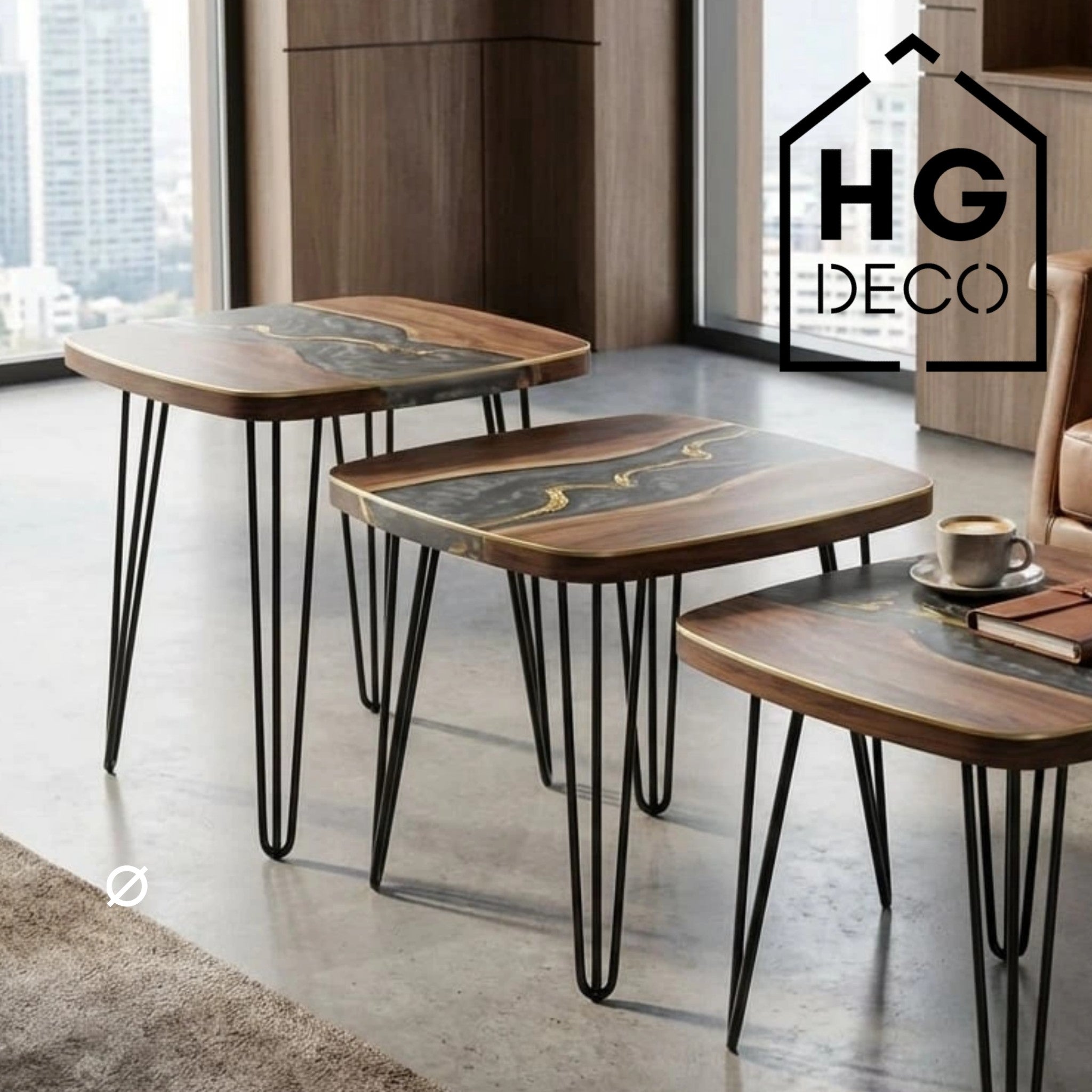 Noga do stolika kawowego TL45 czarny HGDECO