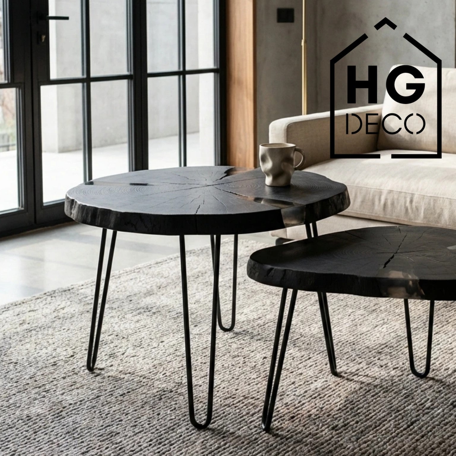 Noga do stolika kawowego ławy DP50 czarny HGDECO