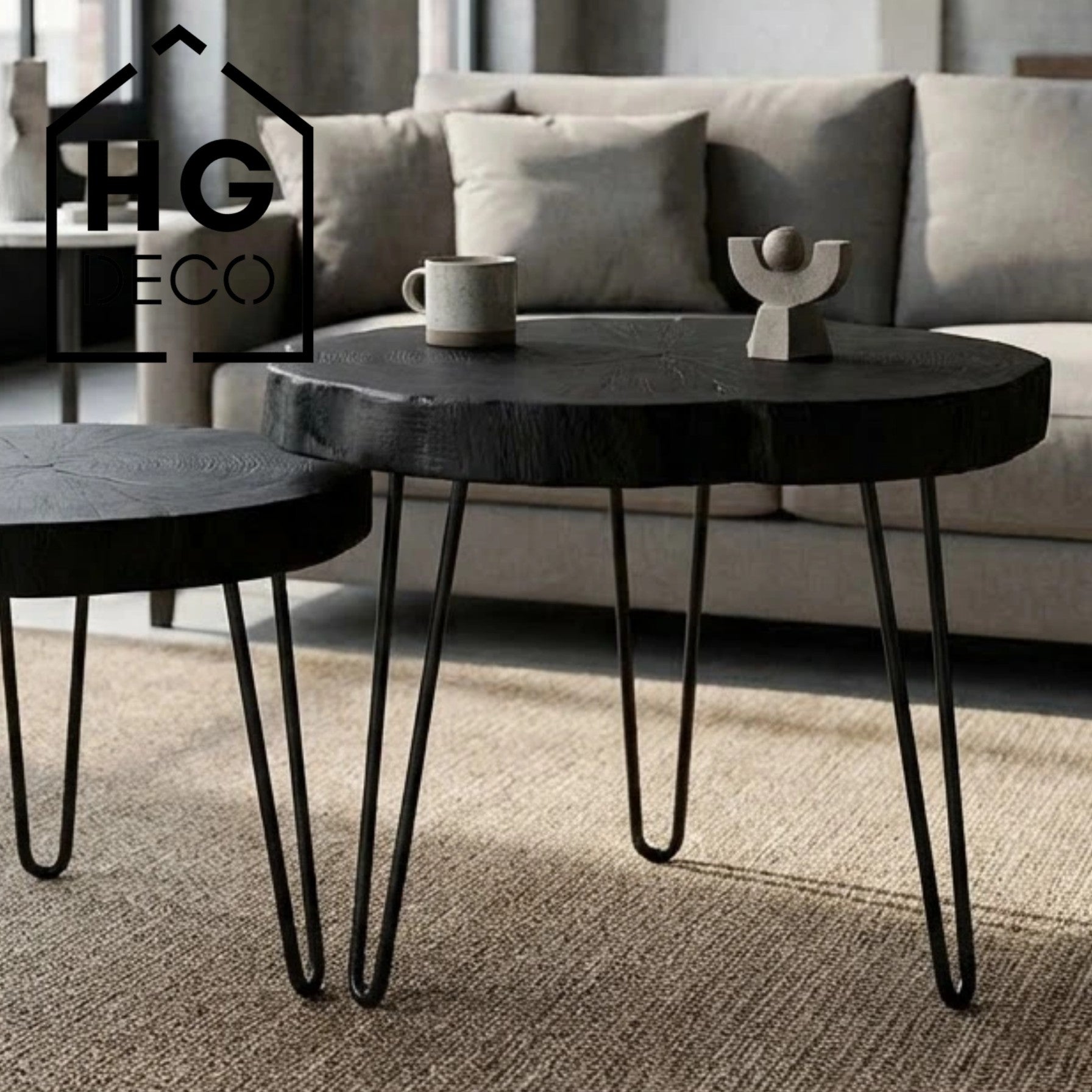 Noga do stolika kawowego ławy DP50 czarny HGDECO