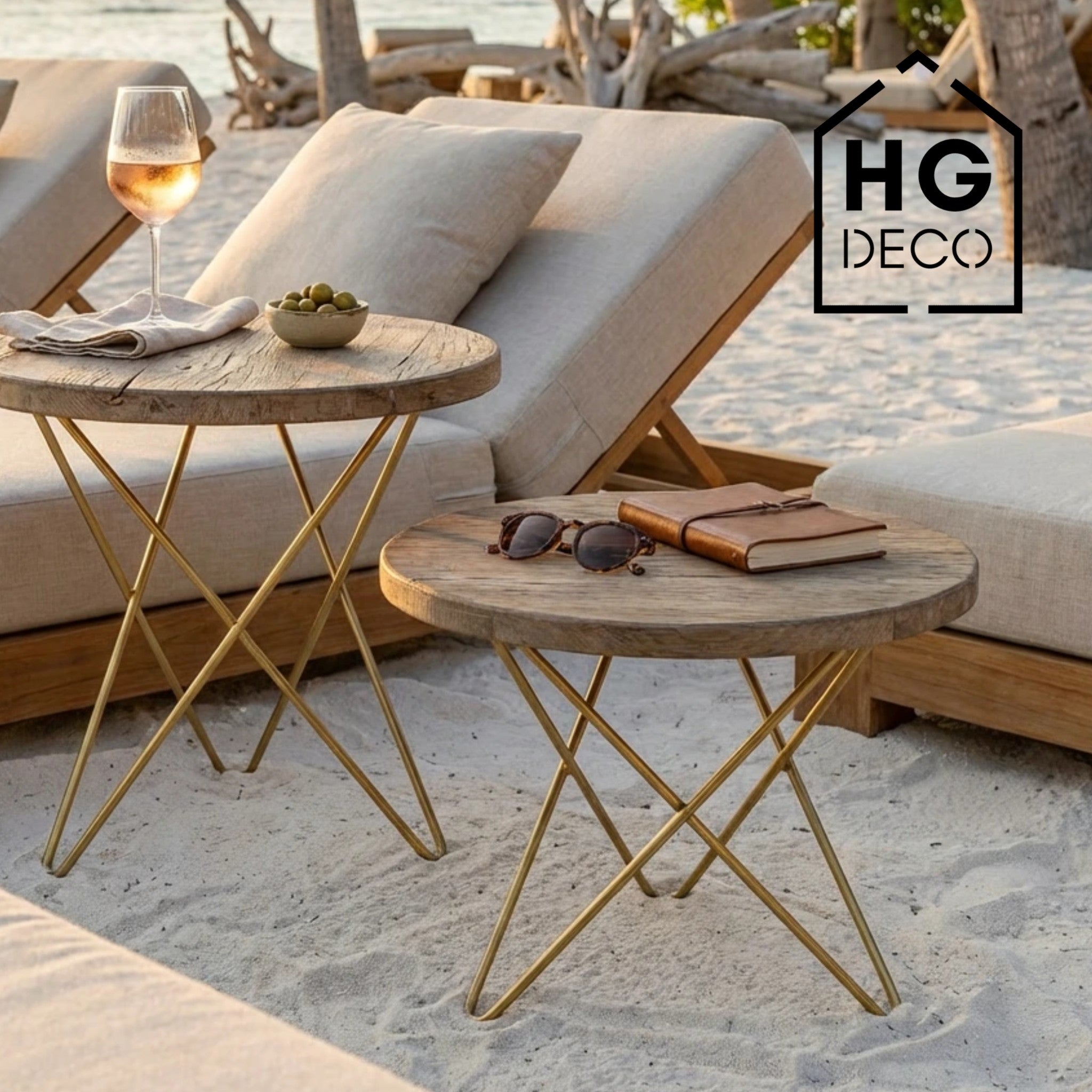 STAR coffee table frame 40 cm gold HGDECO