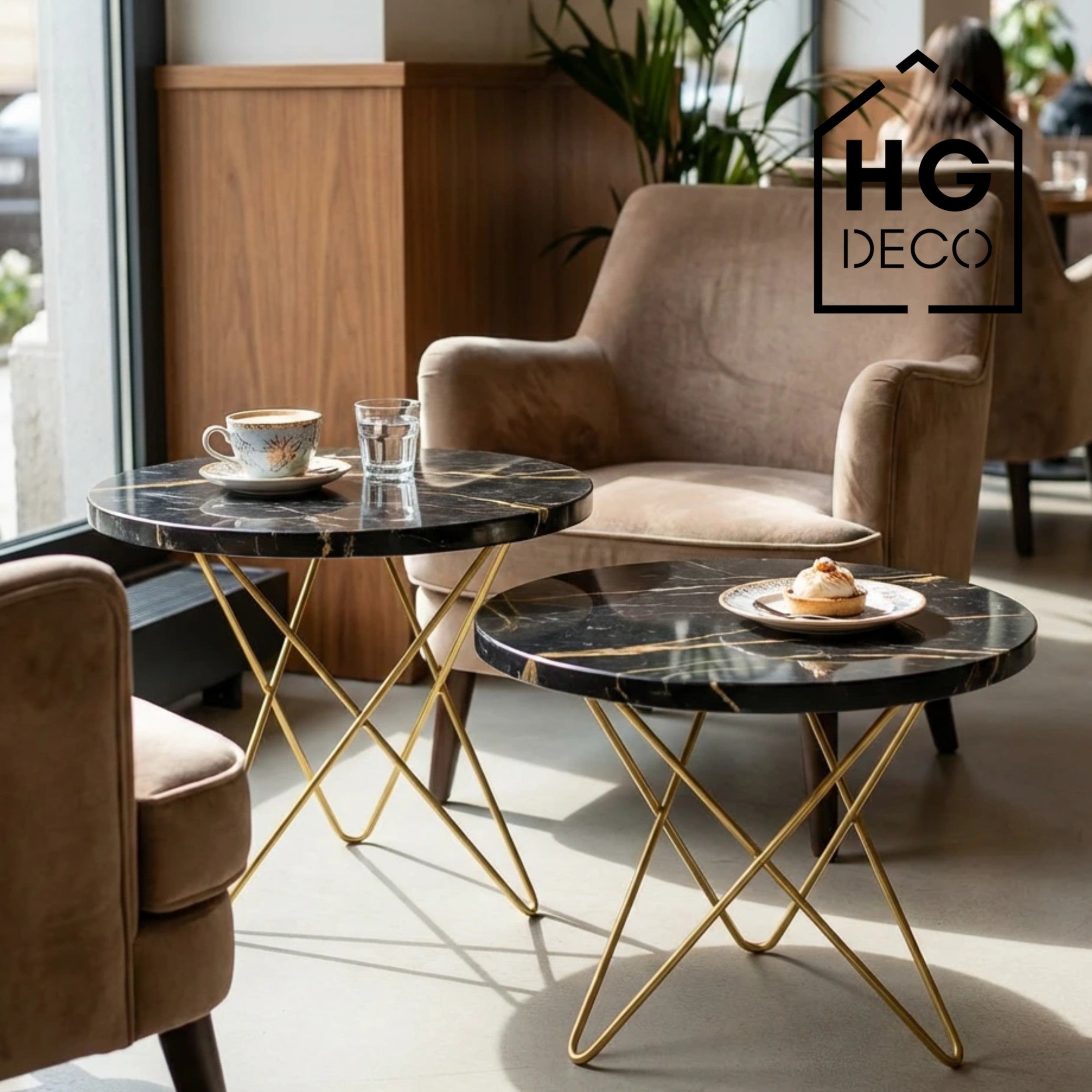 STAR coffee table frame 40 cm gold HGDECO