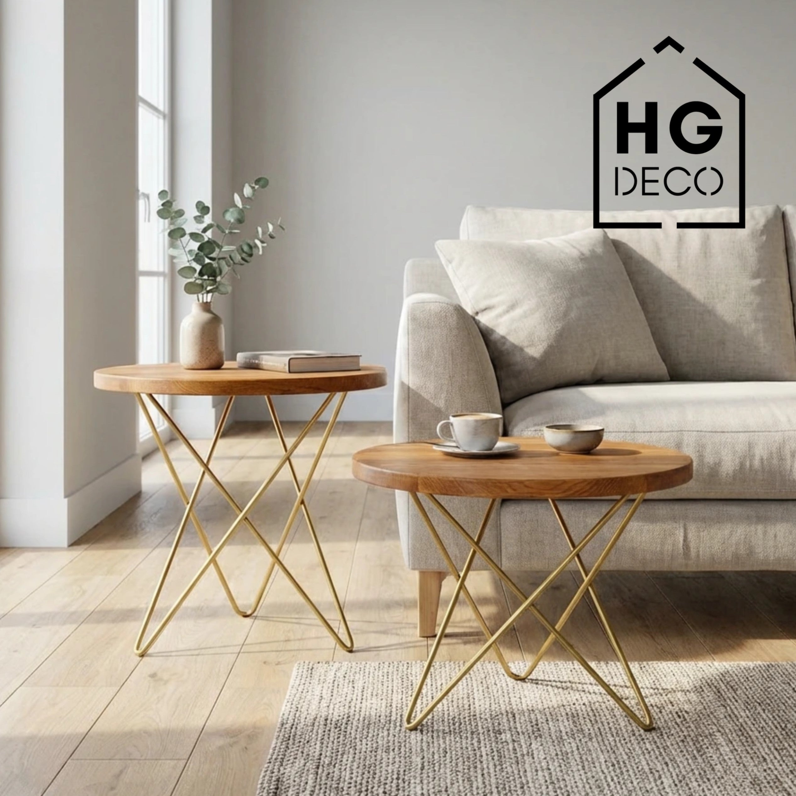 STAR coffee table frame 40 cm gold HGDECO