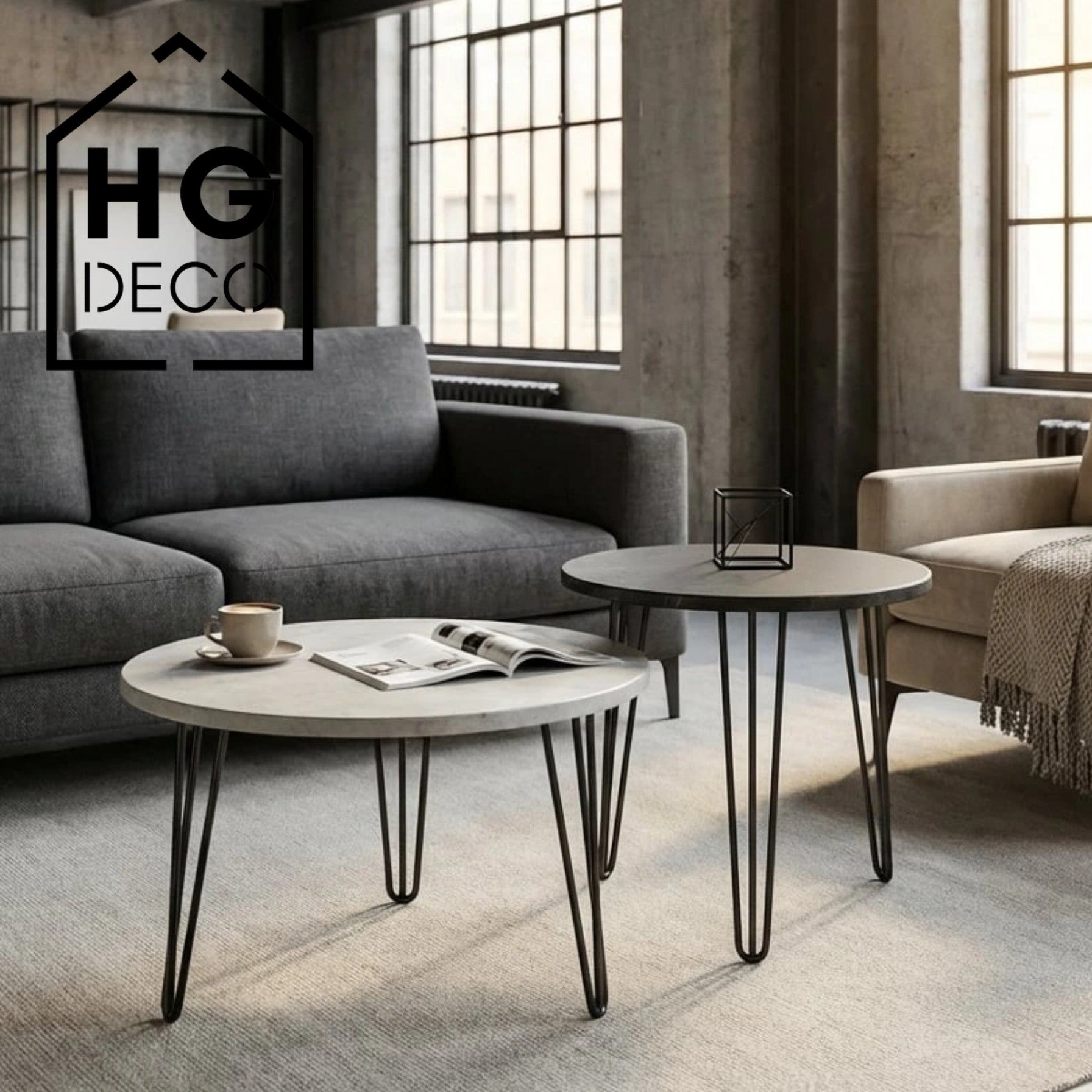 Noga do stolika kawowego ławy TL50 czarny HGDECO