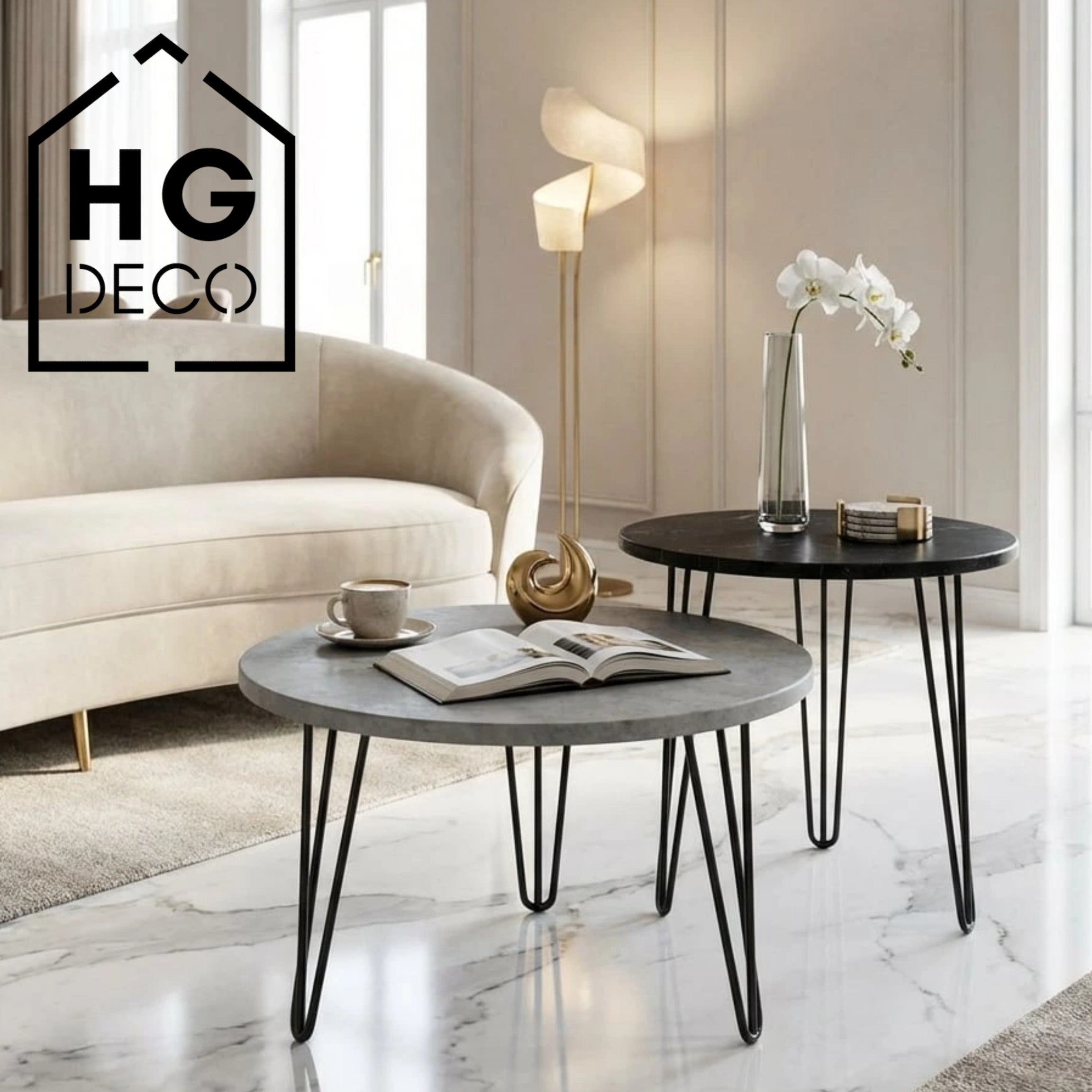 Noga do stolika kawowego ławy TL50 czarny HGDECO