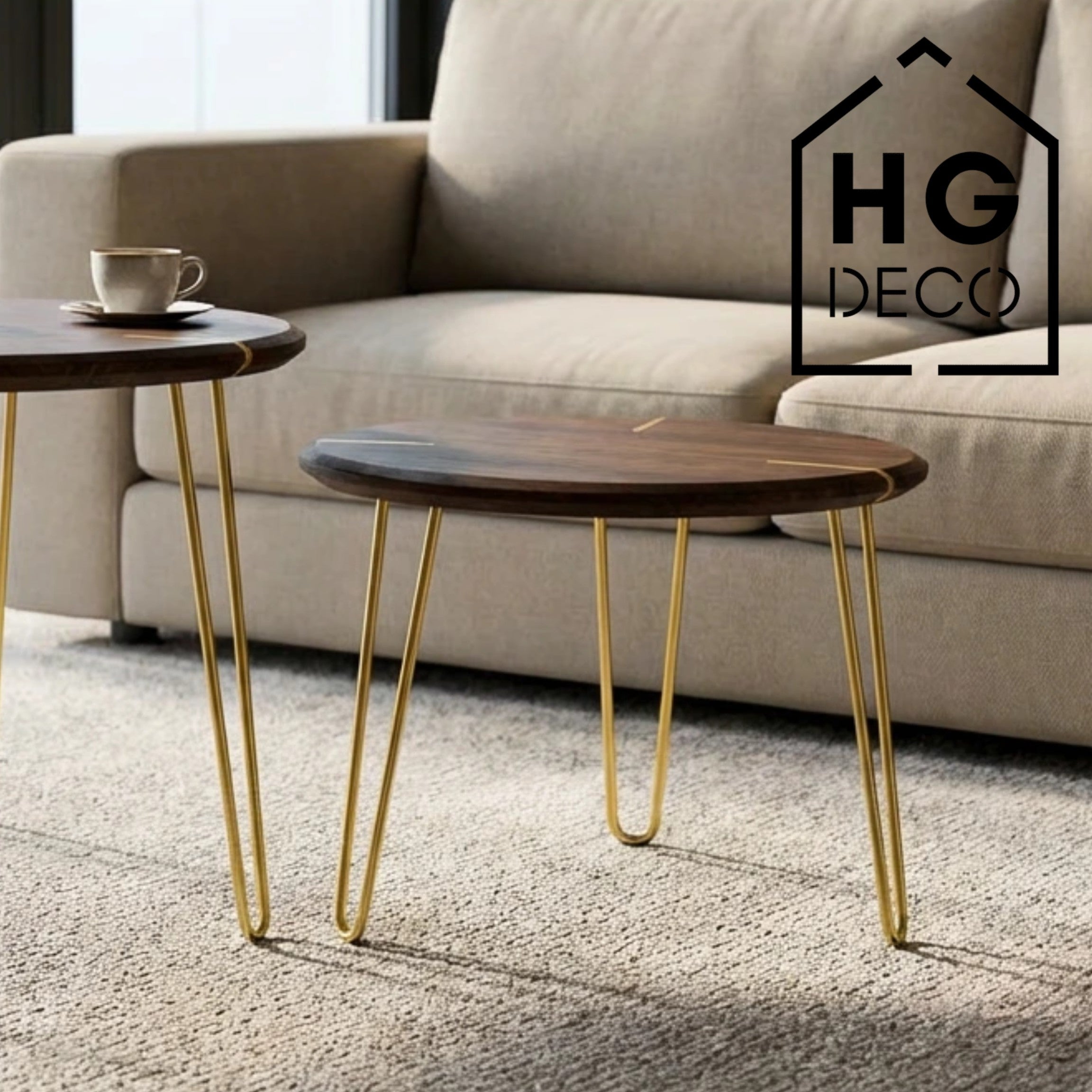 Noga do stolika kawowego DP40 złoty HGDECO