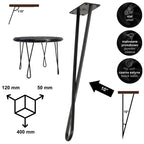 Noga do stolika kawowego DX40 czarny HGDECO