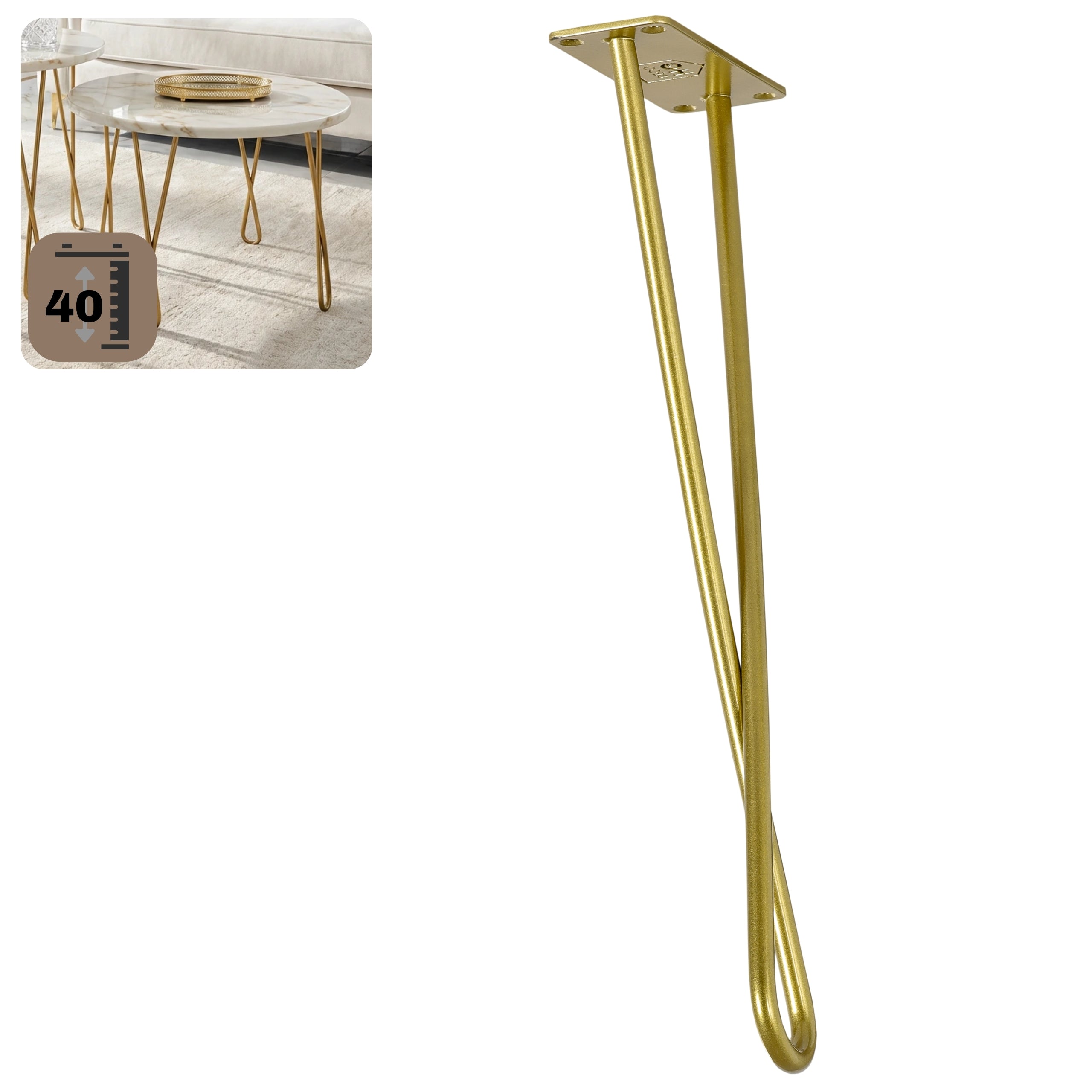Noga do stolika kawowego DX40 złoty HGDECO