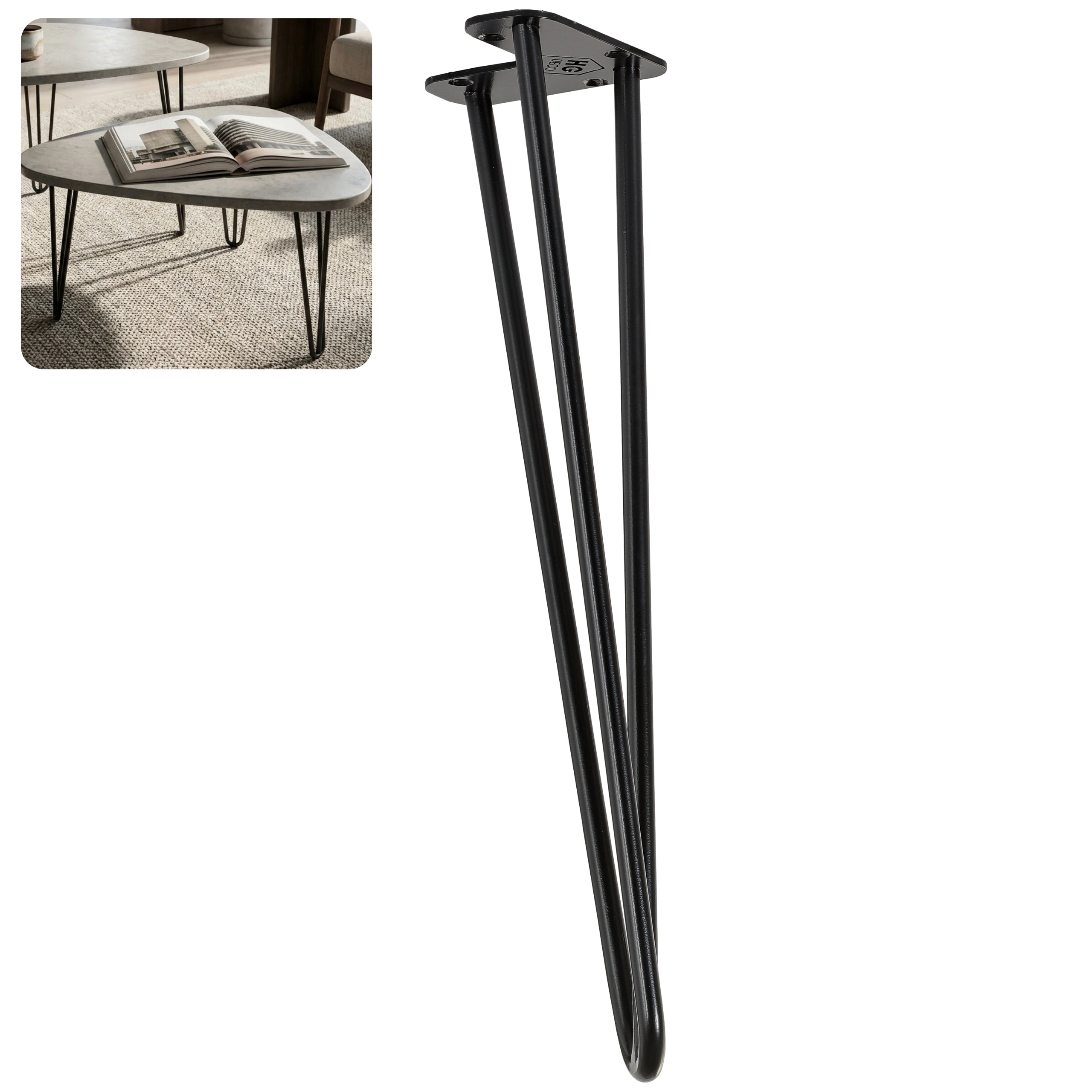 Noga do stolika kawowego TL45 czarny HGDECO