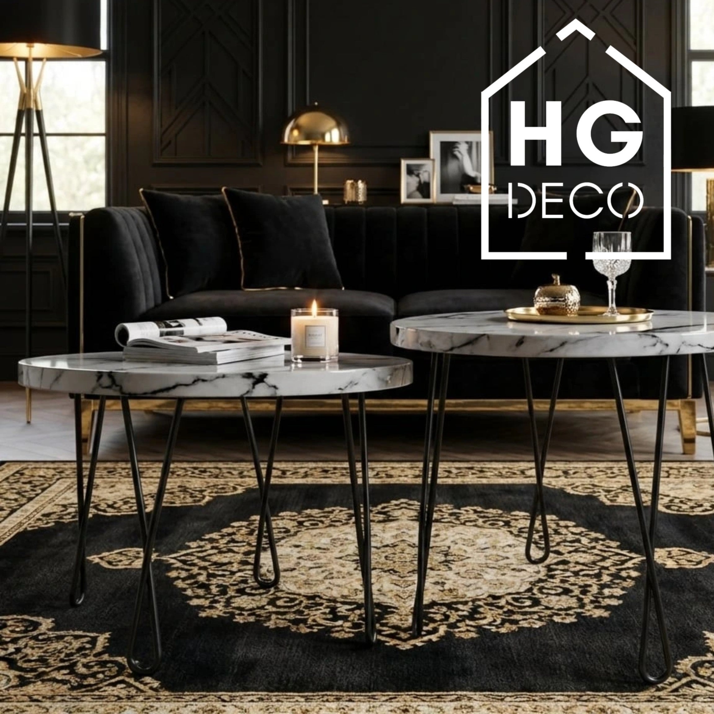 Noga do stolika kawowego DX40 czarny HGDECO