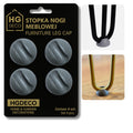Set of furniture leg pads, grey, 4 pcs. HGDECO
