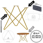 STAR coffee table frame 40 cm gold HGDECO