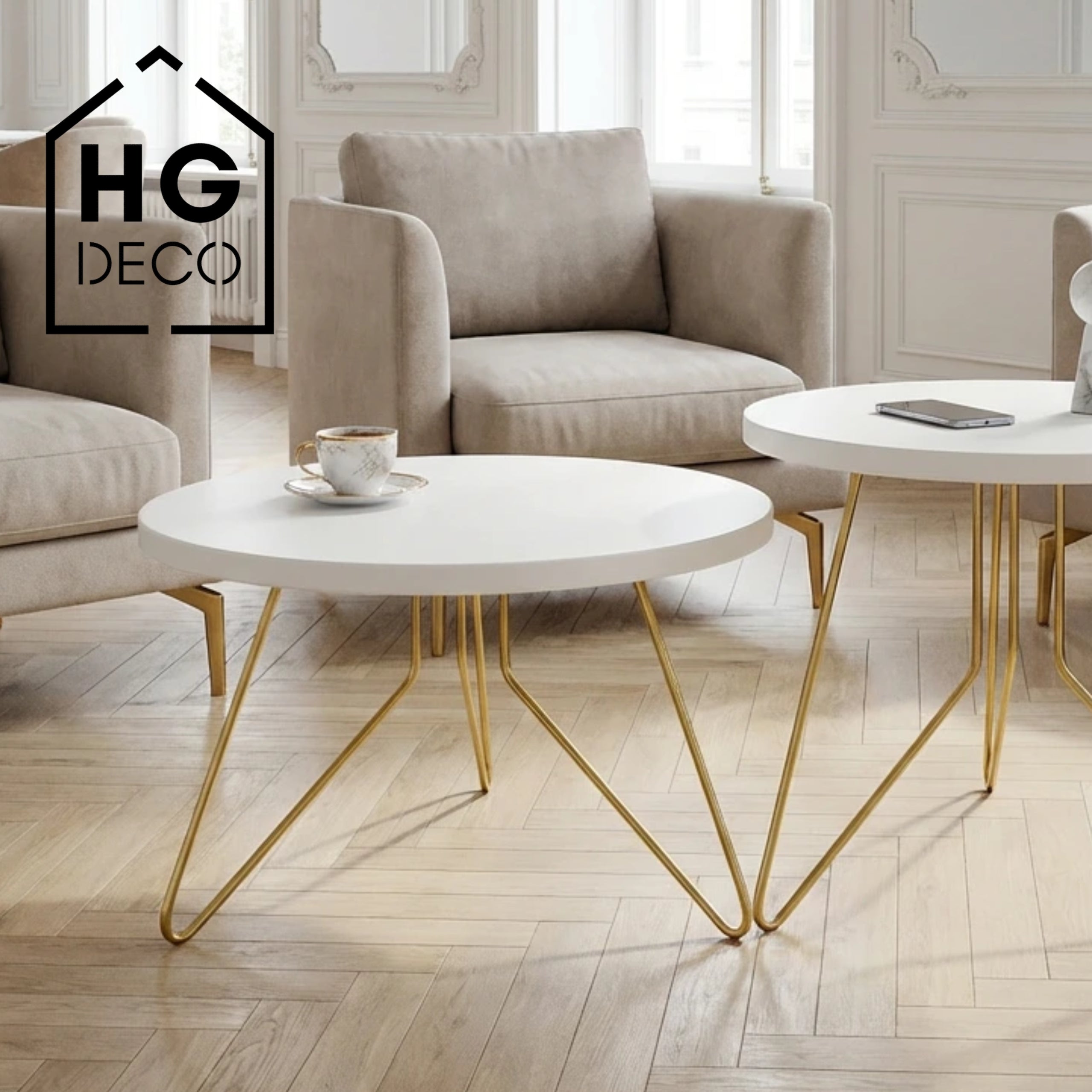 Noga meblowa do stolika kawowego FIN 40 złota HGDECO