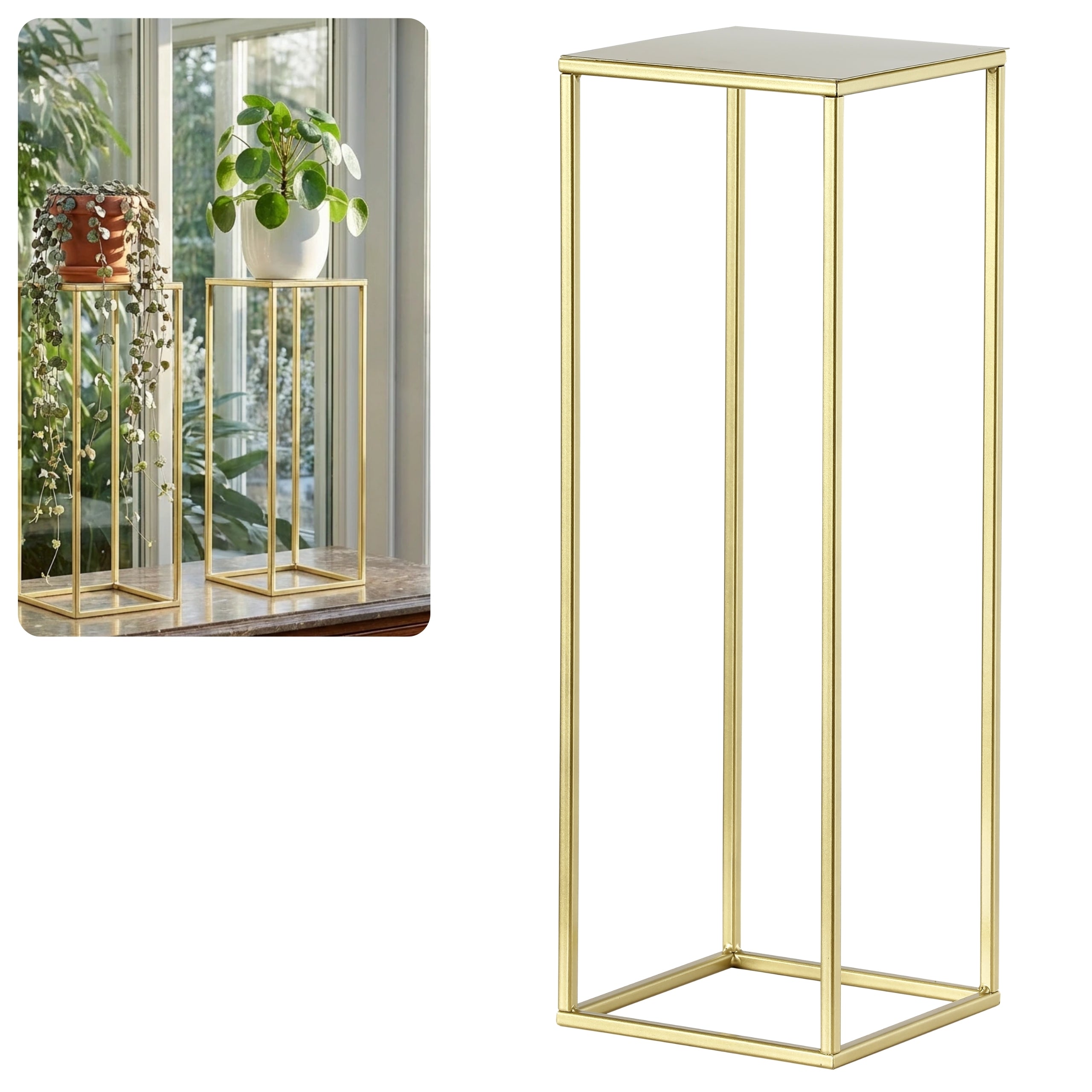 Kwietnik Stojak na kwiaty PREMIUM 60 złoty HGDECO