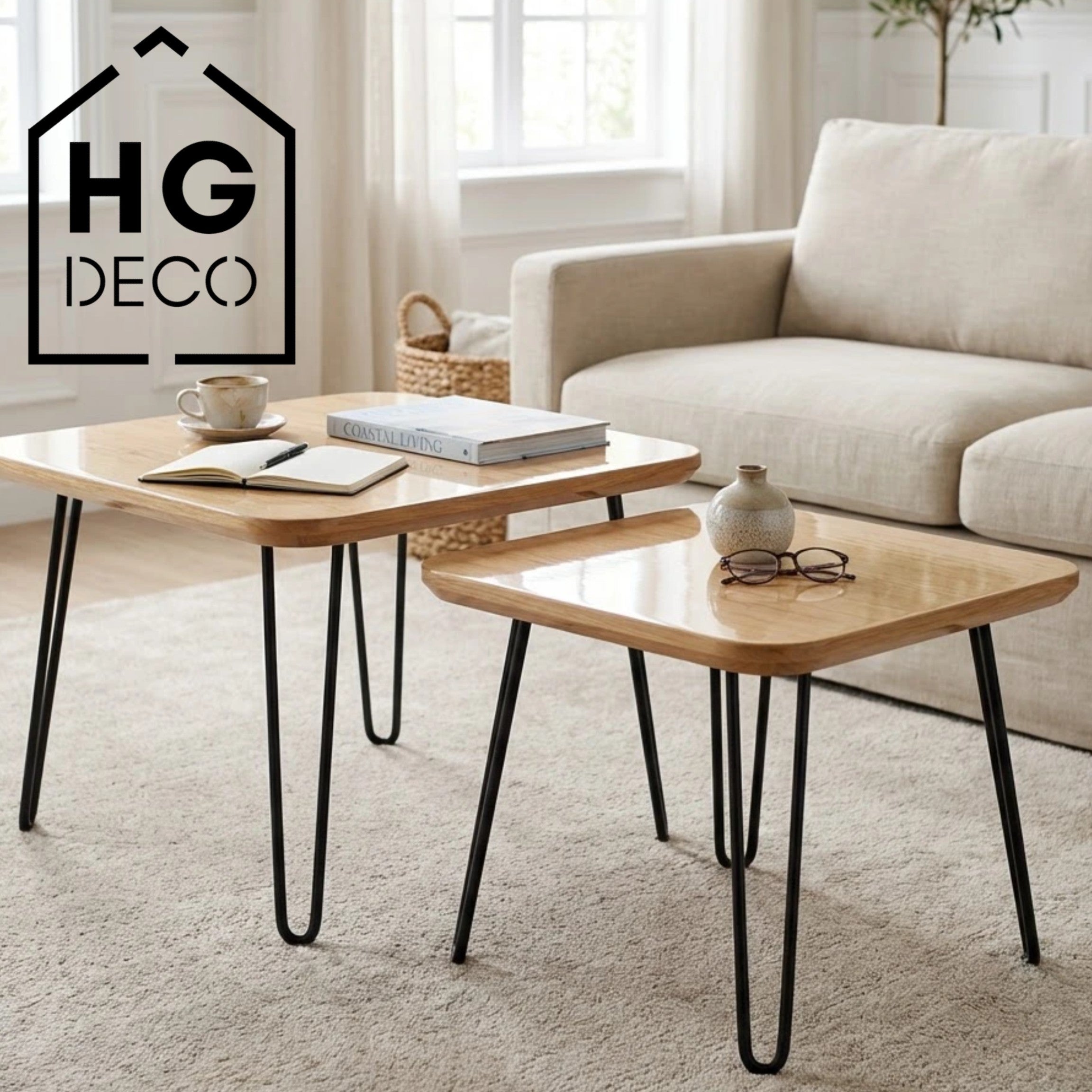 Noga do stolika kawowego DP40 czarny HGDECO