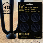 Set of black furniture leg pads, 4 pcs. HGDECO