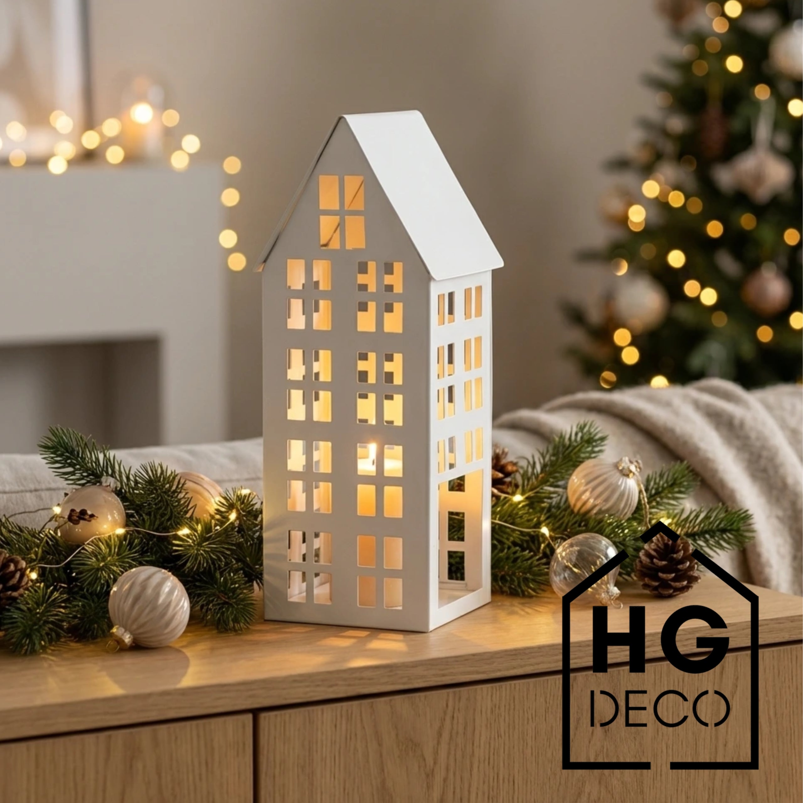 LUMI M White House Lantern HGDECO