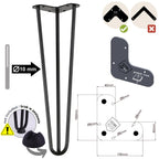 Noga do stolika kawowego TL45 czarny HGDECO