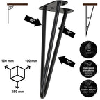 Noga meblowa do szafki pufy TL25 czarny HGDECO