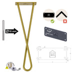 Noga do stolika kawowego DX40 złoty HGDECO