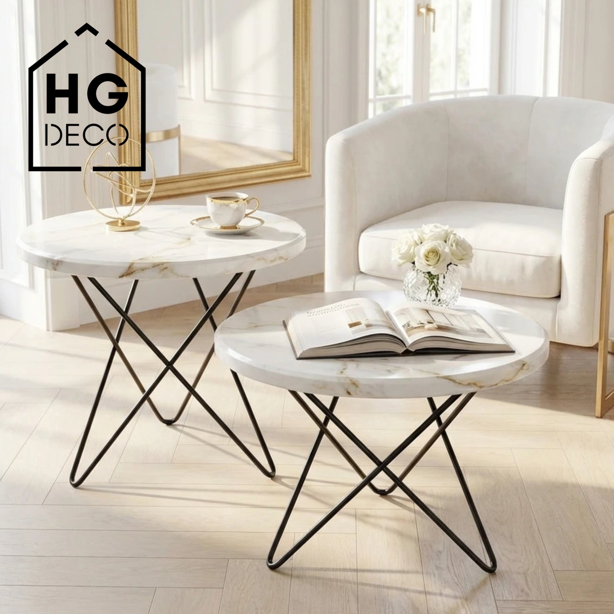 STAR coffee table frame 40 cm black HGDECO