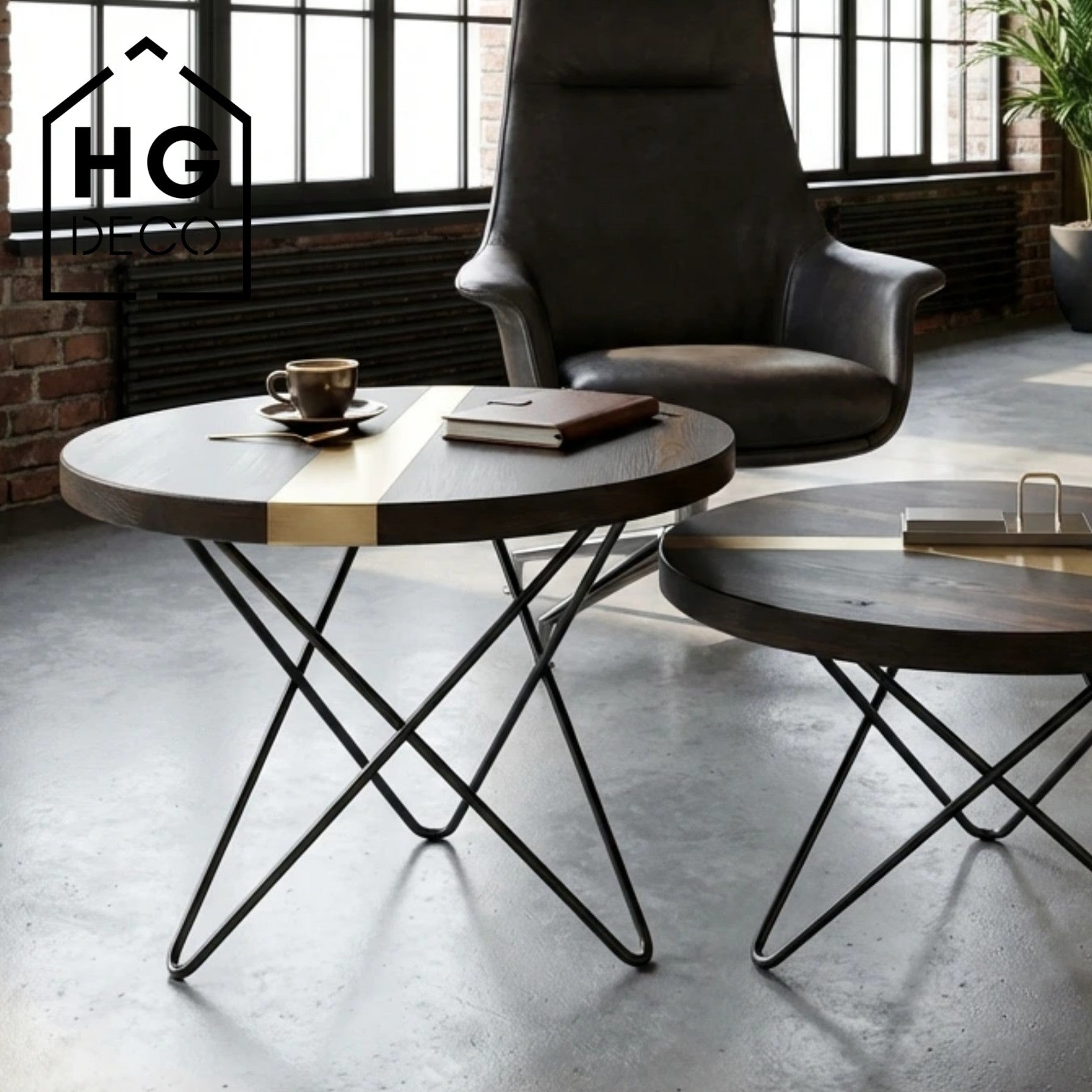 STAR 50 cm Black Coffee Table Frame by HGDECO