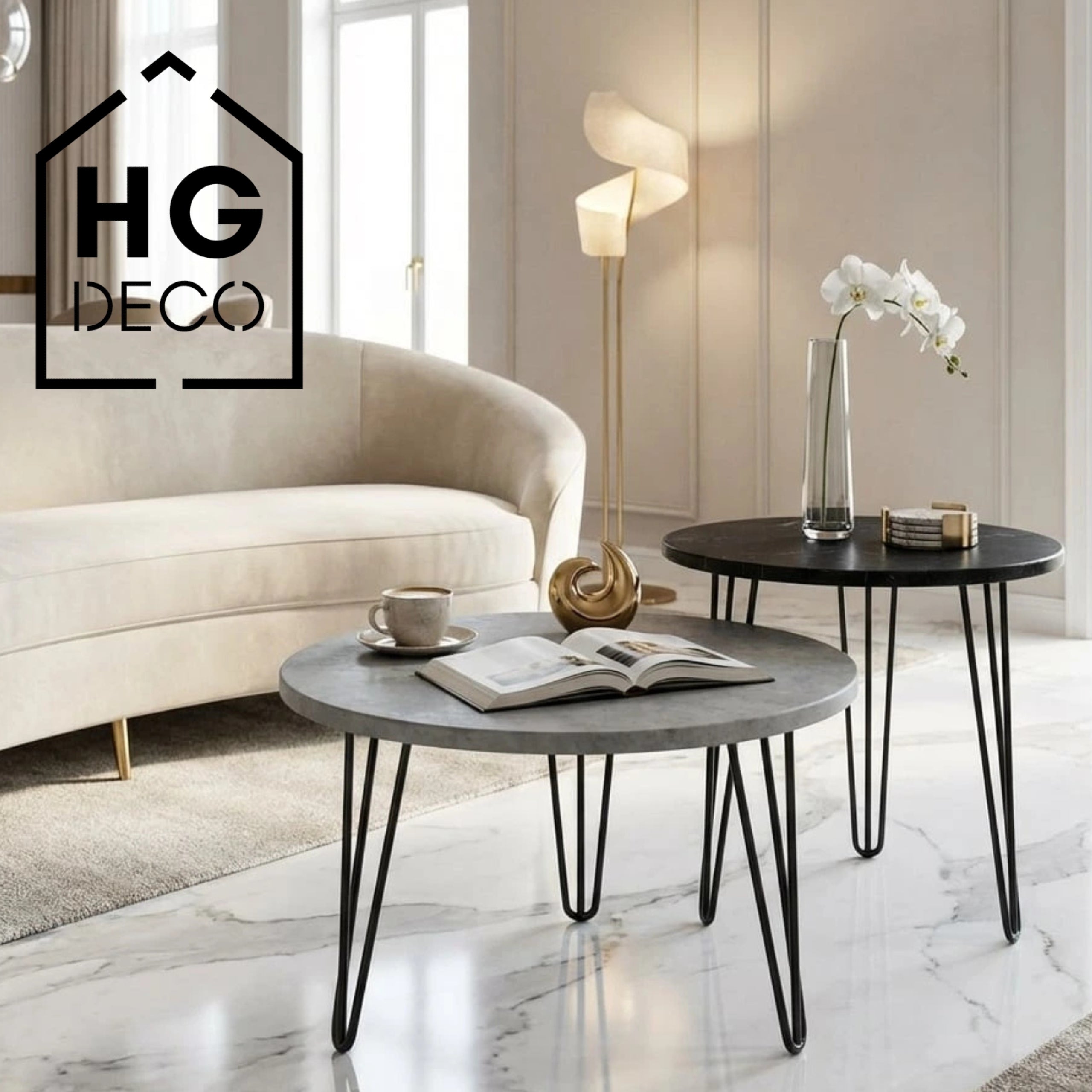 Noga do stolika kawowego TL45 czarny HGDECO