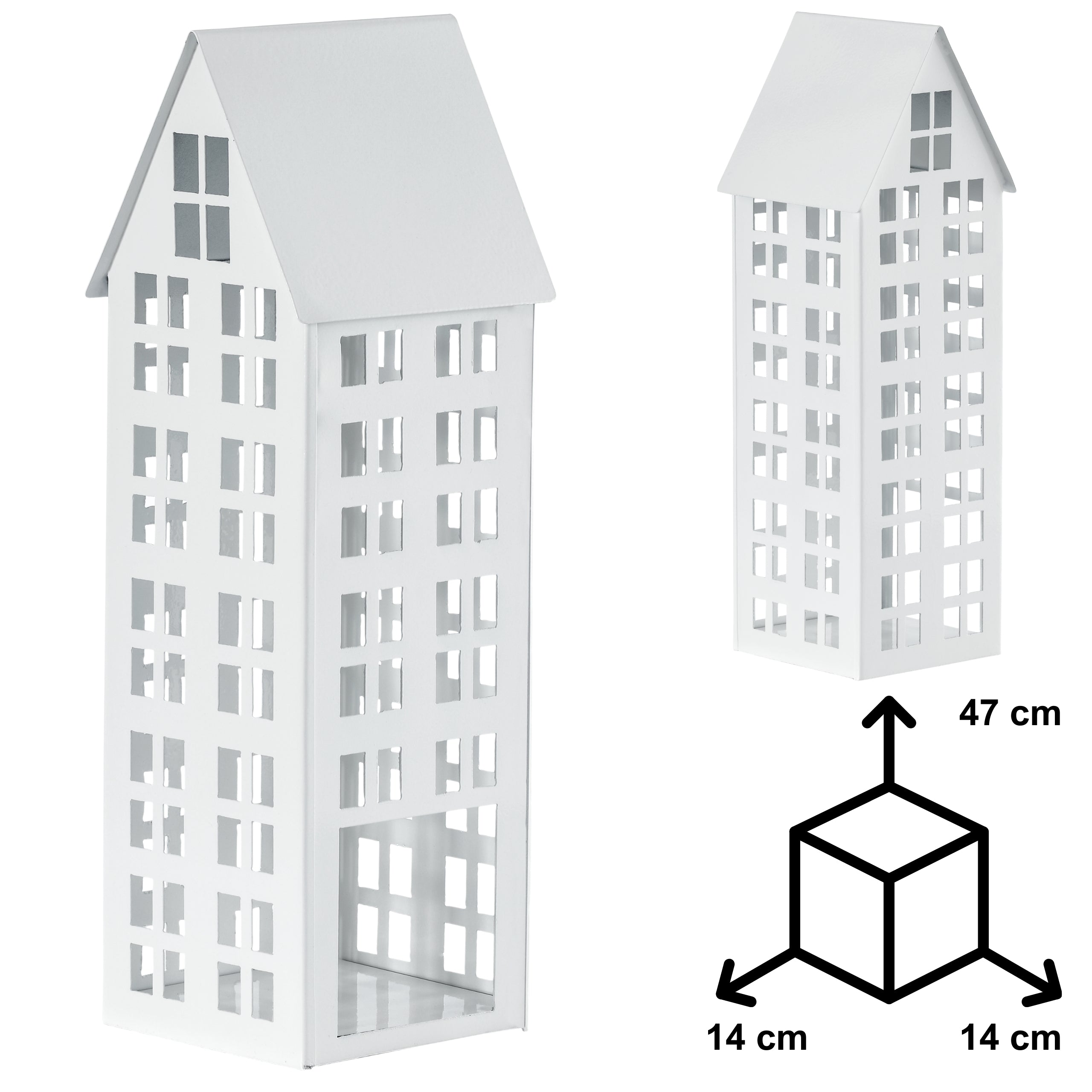 Lampion domek LUMI L biały HGDECO