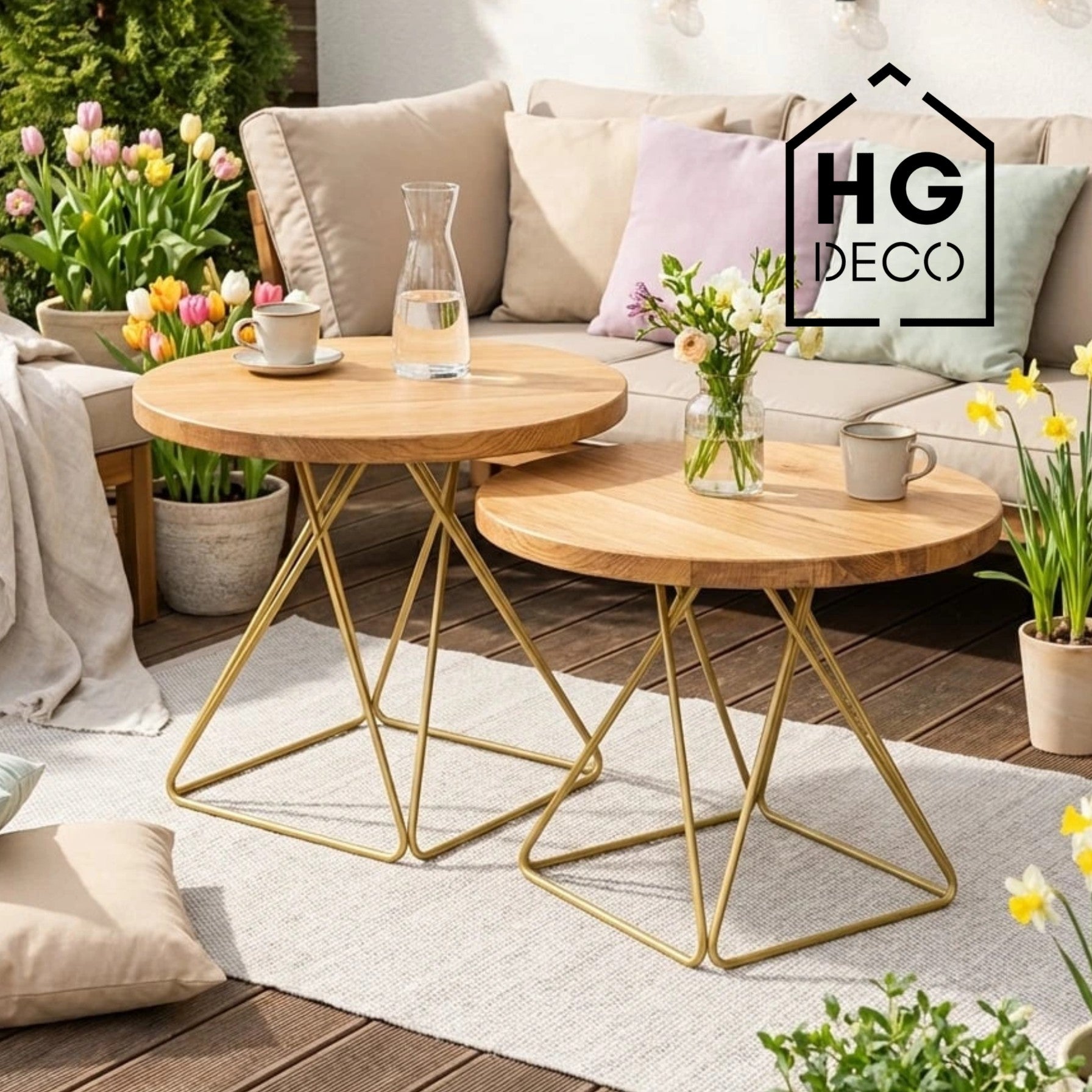 Stelaż do stolika kawowego DIAMOND 50 złoty HGDECO