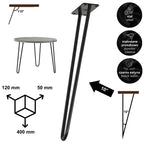 Noga do stolika kawowego DP40 czarny HGDECO