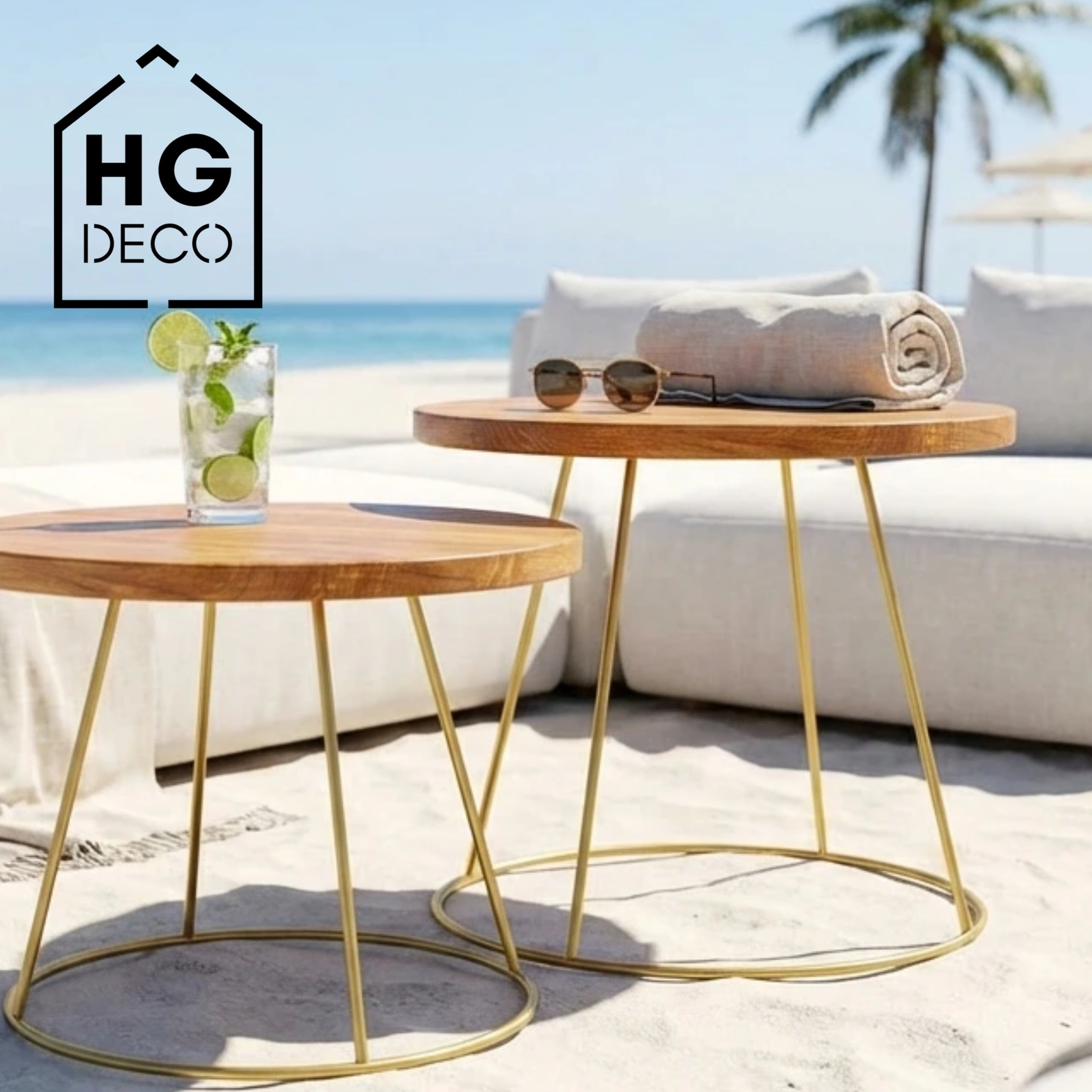 Coffee table frame RING 50 cm gold HGDECO