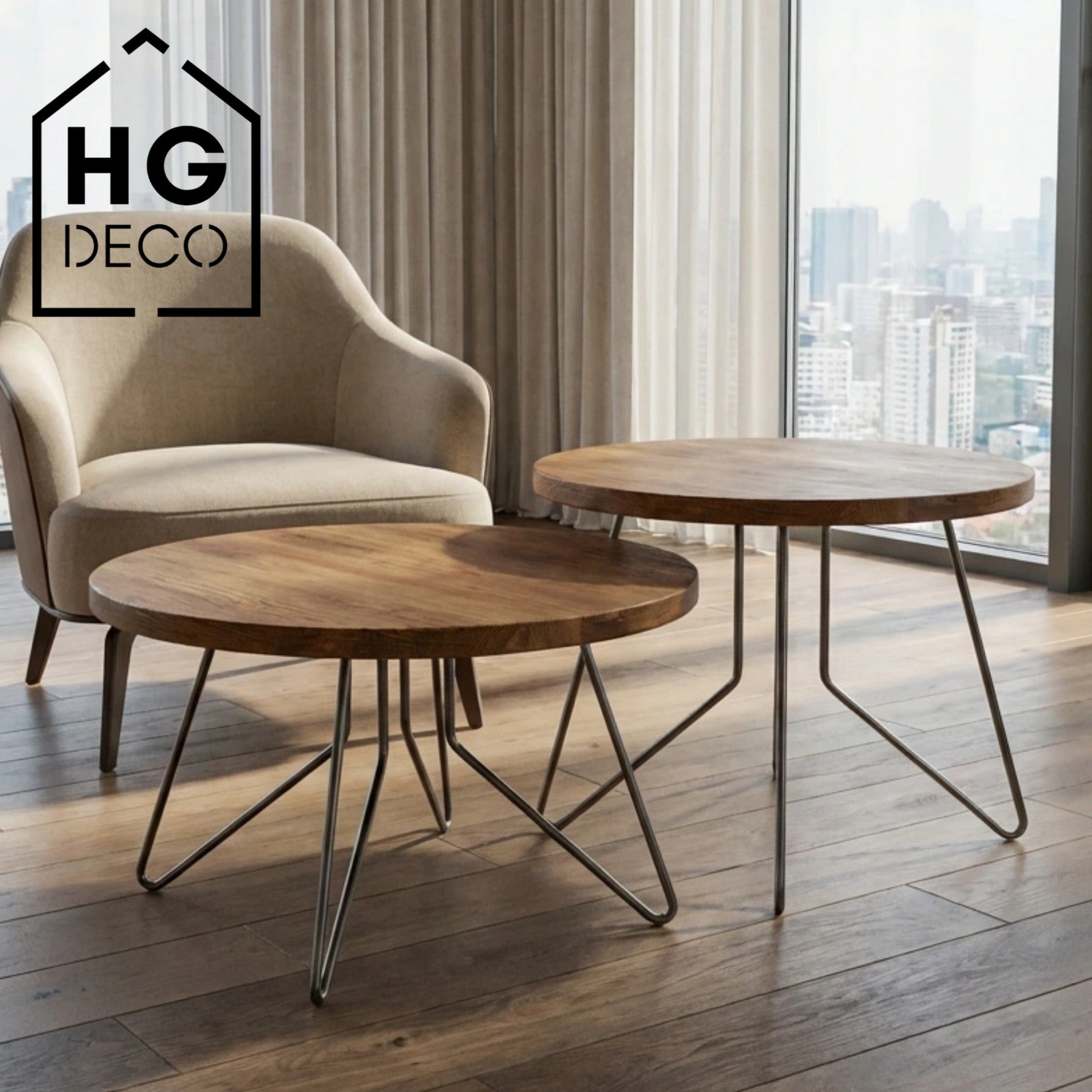 Noga meblowa do stolika kawowego FIN 50 czarny HGDECO