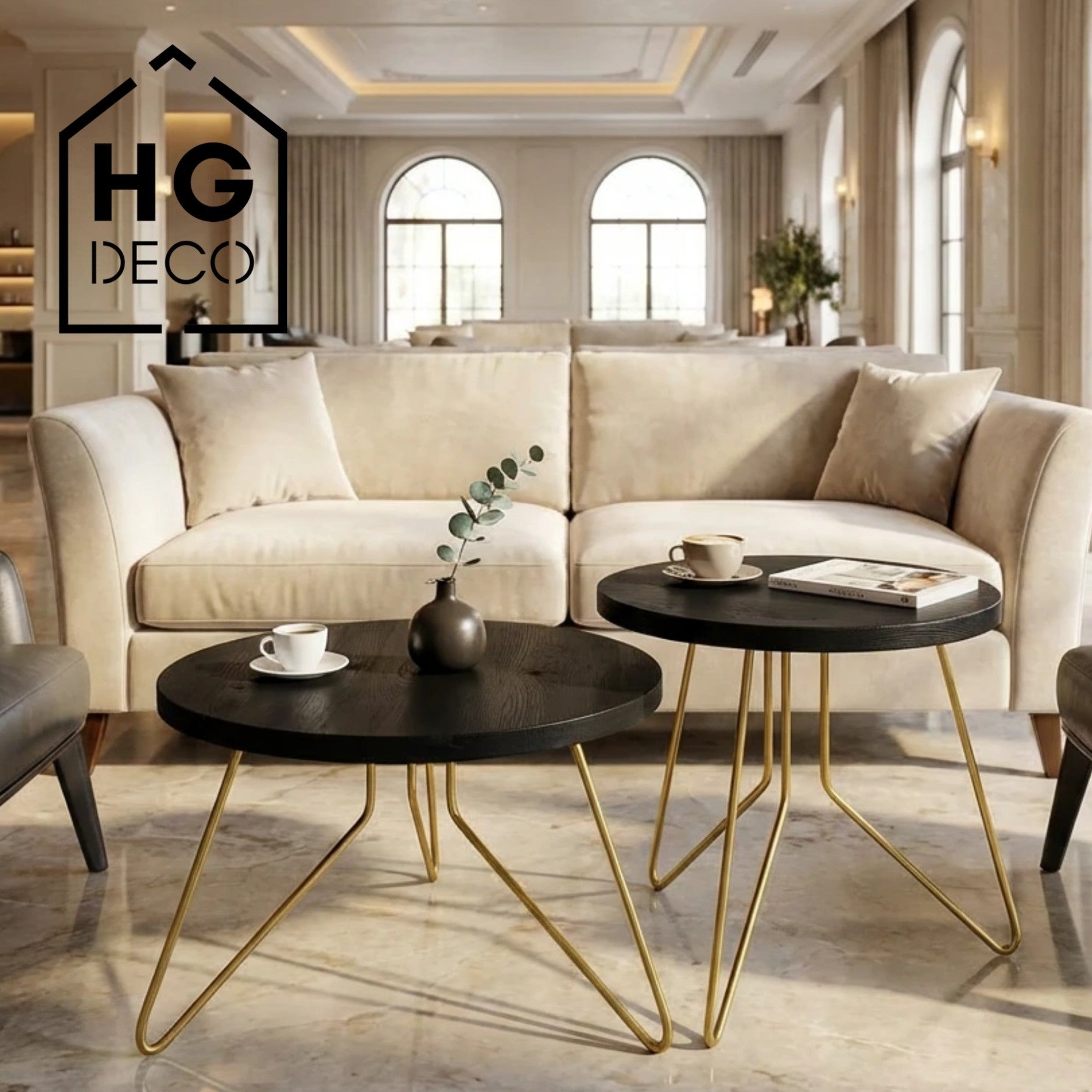 Noga meblowa do stolika kawowego FIN 50 złota HGDECO