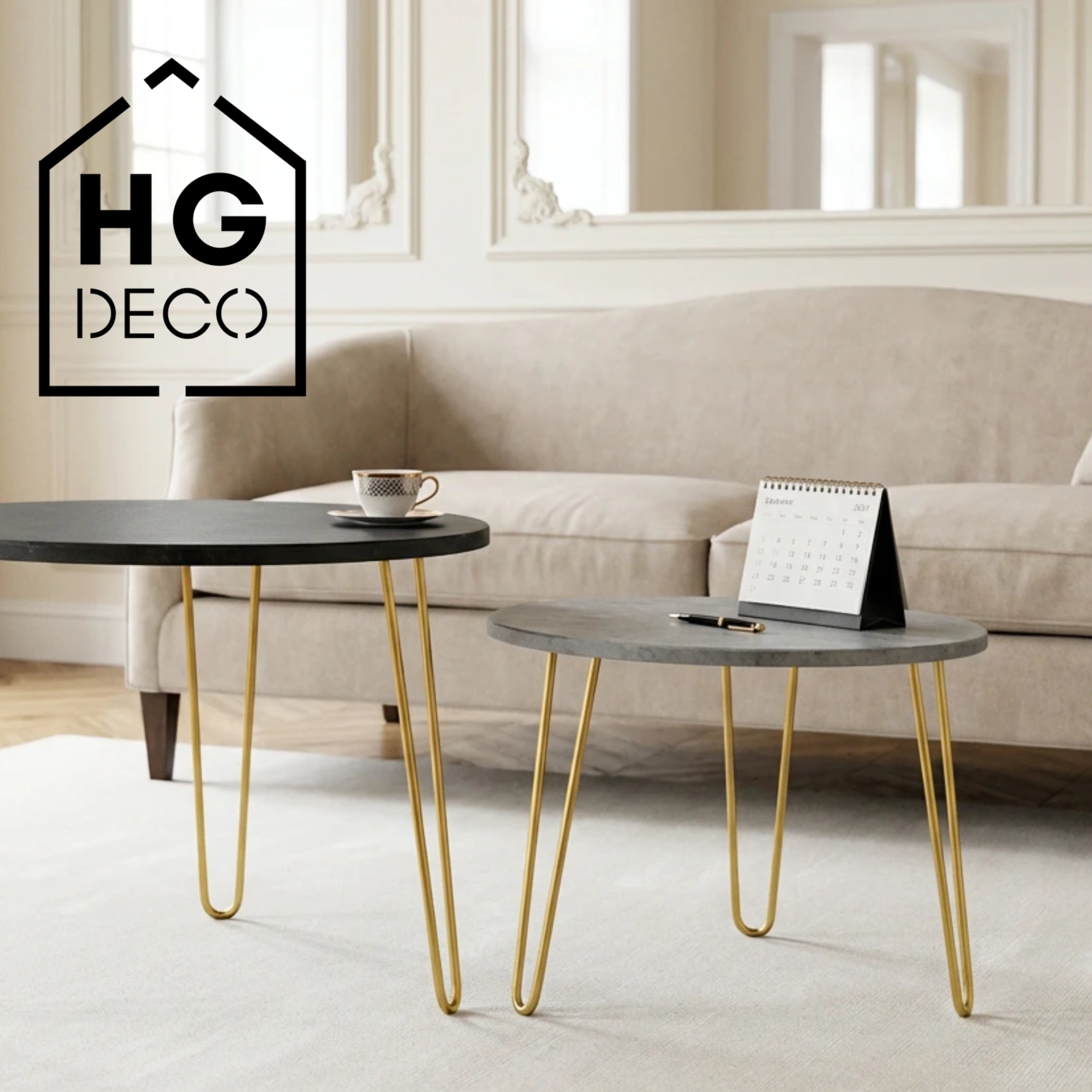 Noga do stolika kawowego DP40 złoty HGDECO